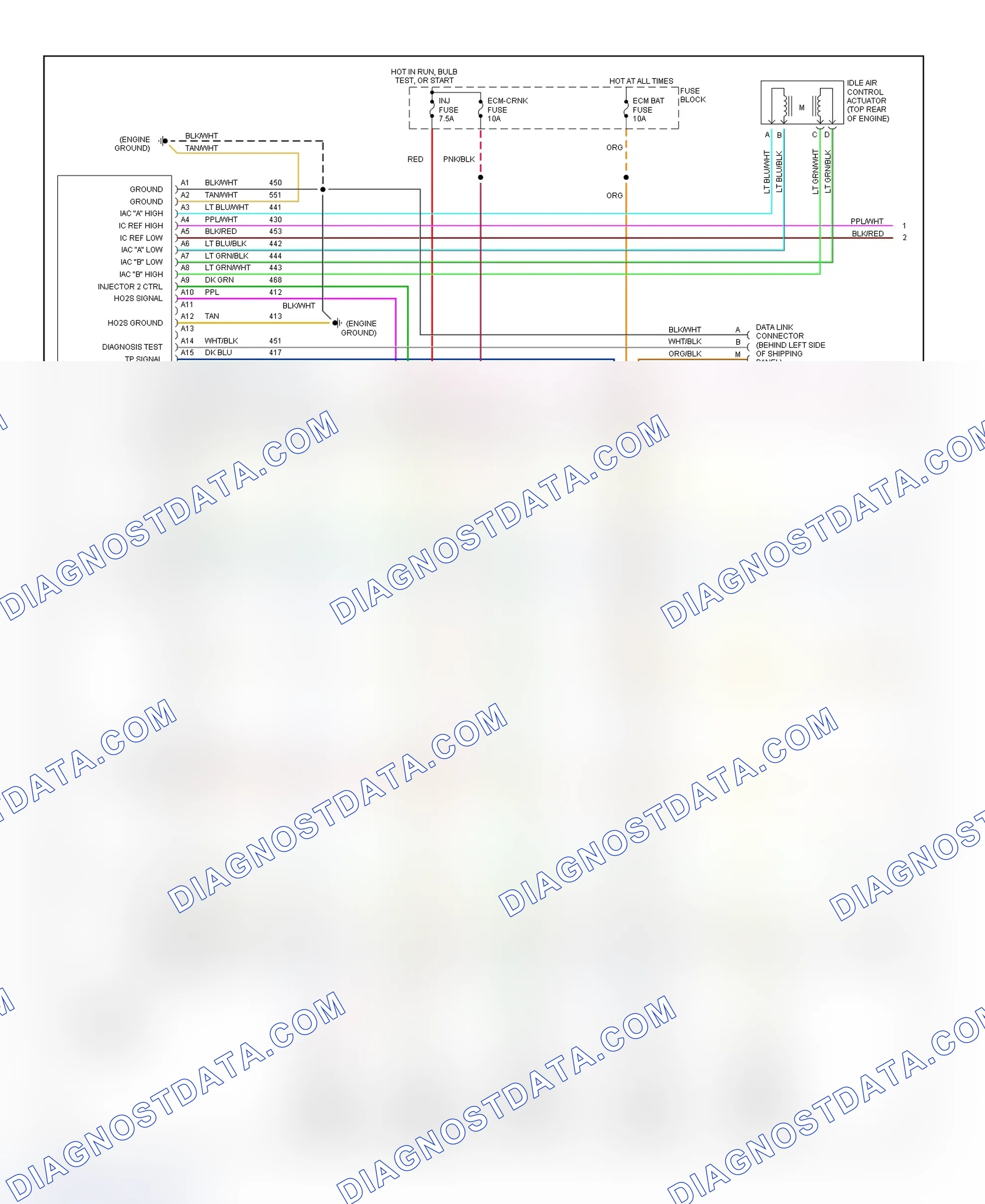 Scheme 98: Wiring Diagram ("P" Series - 5.7L With M/T - 1 Of 2)