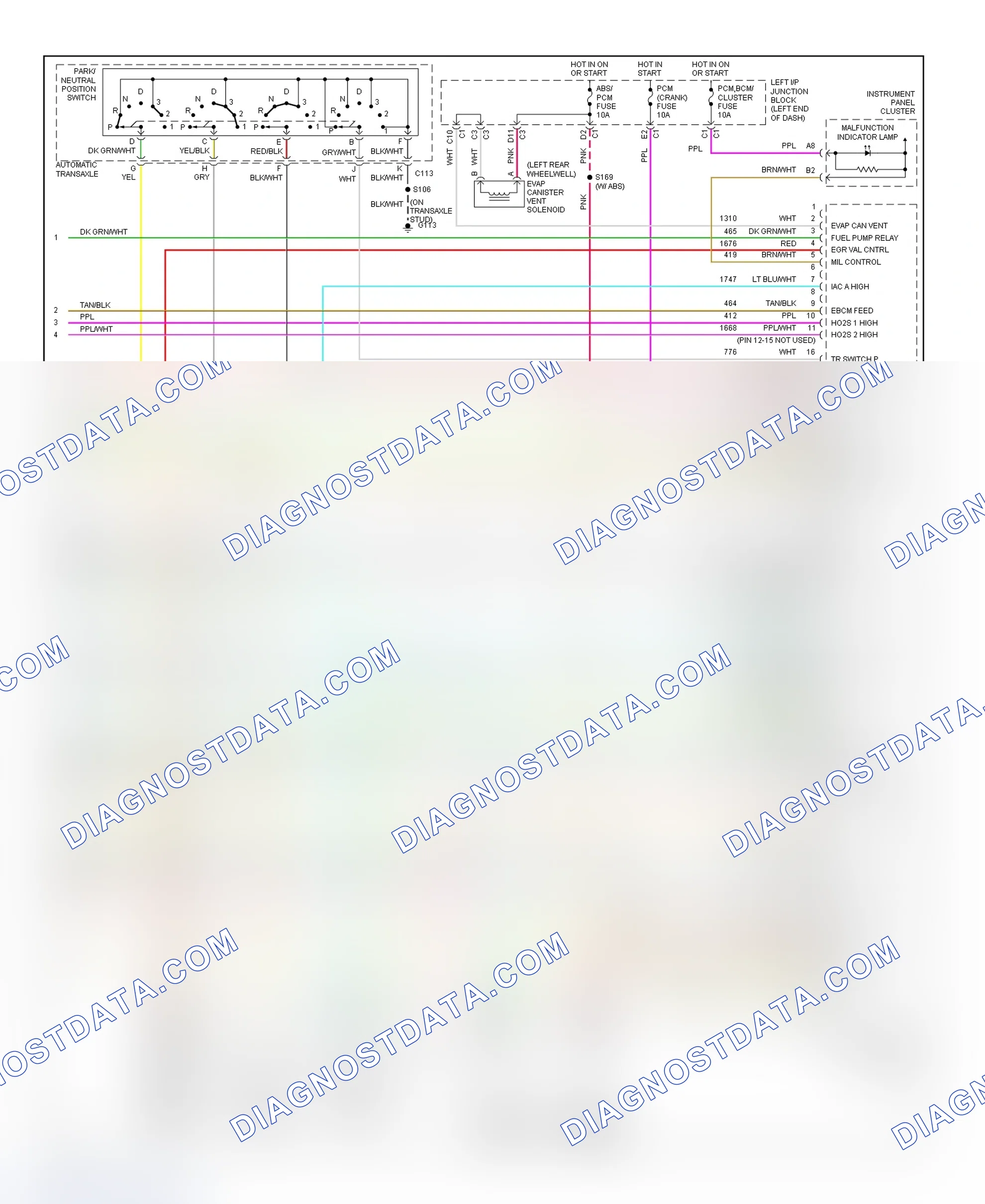 Scheme 170: PCM Wiring Diagram (Impala & Monte Carlo - 3.4L - 4 Of 4)