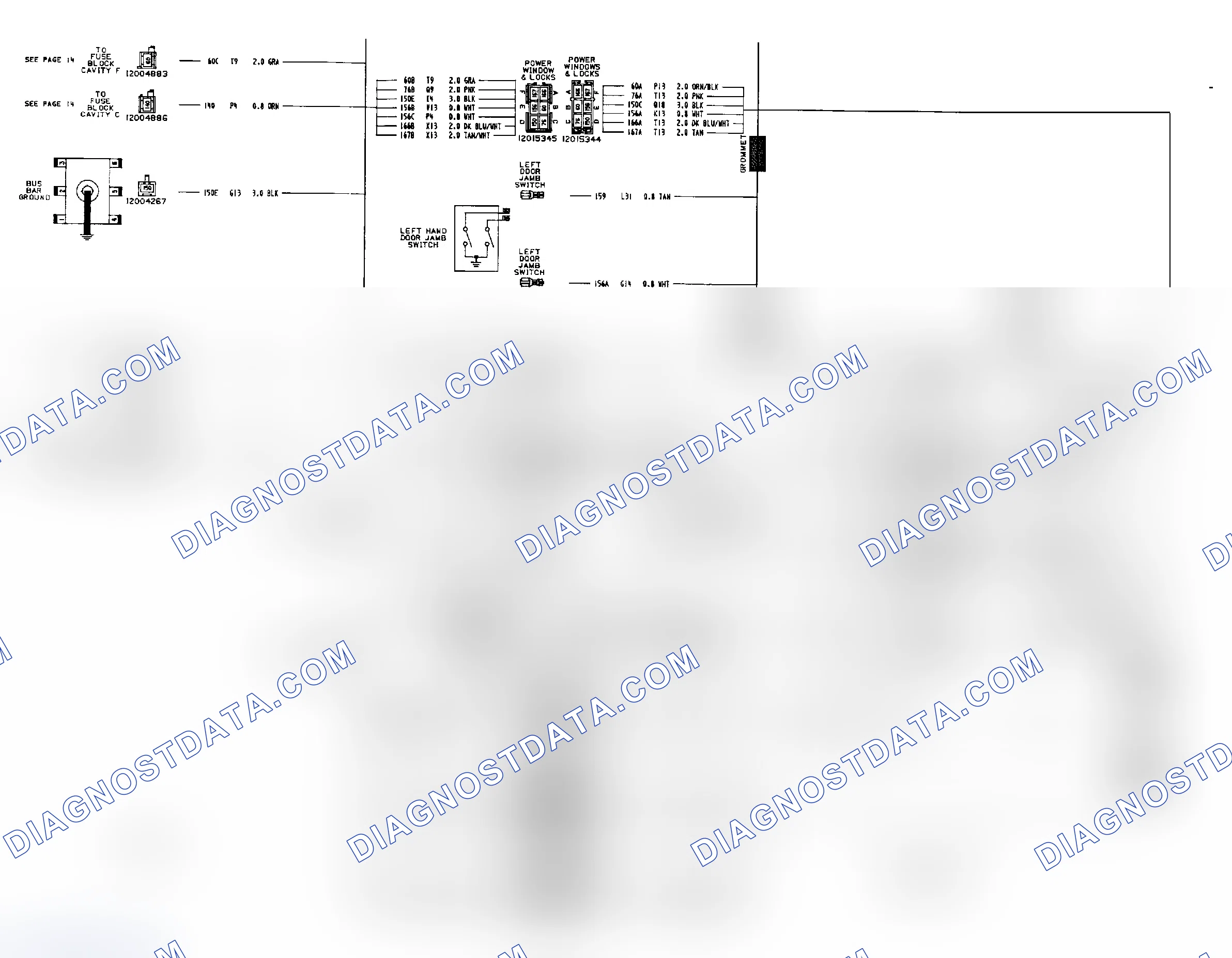 Scheme 2: Power Door Lock Wiring Diagram (S & T Series)