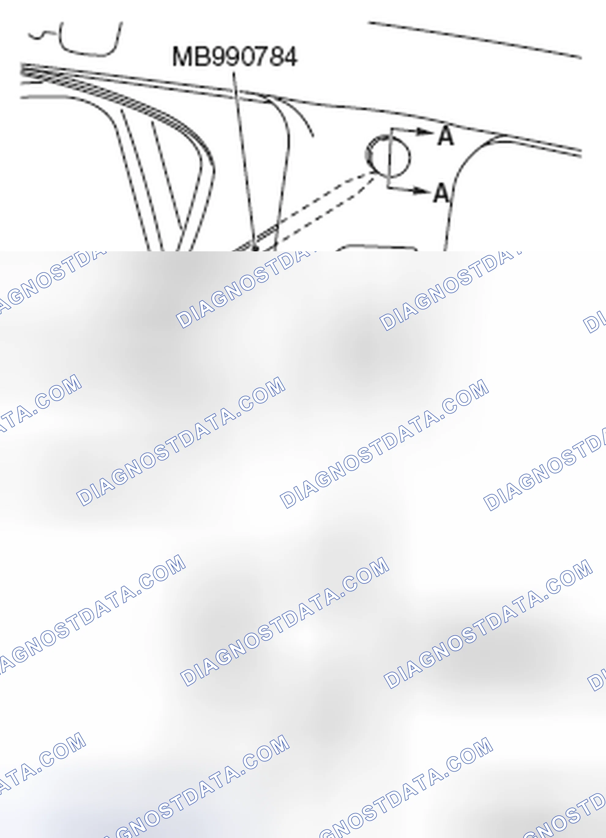 Scheme 10: << A >> CENTER PILLAR TRIM UPPER CAP REMOVAL