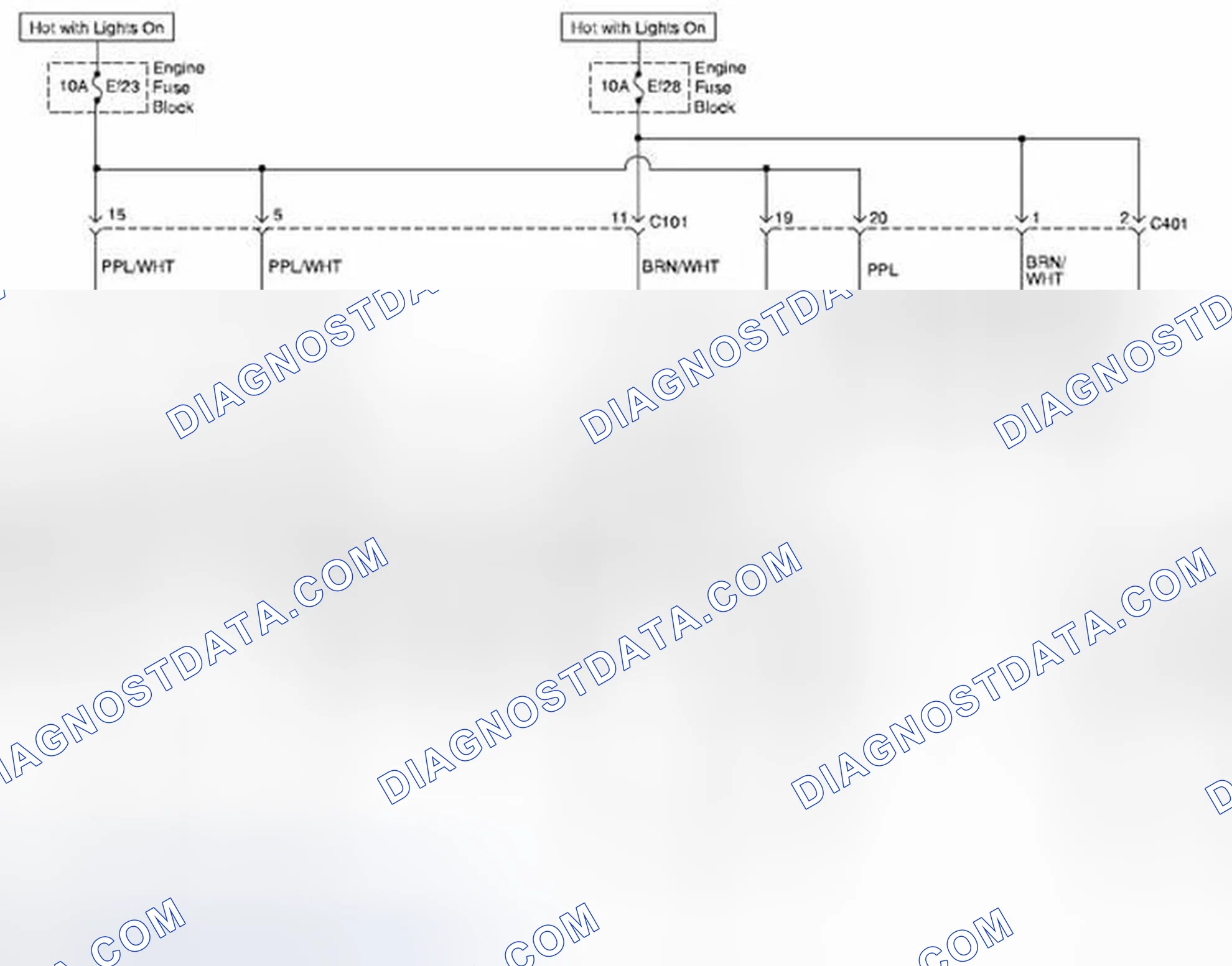 Scheme 11: Park, Tail and License Lamp Circuit Diagram (For NOTCHBACK Model, CANADA ONLY)