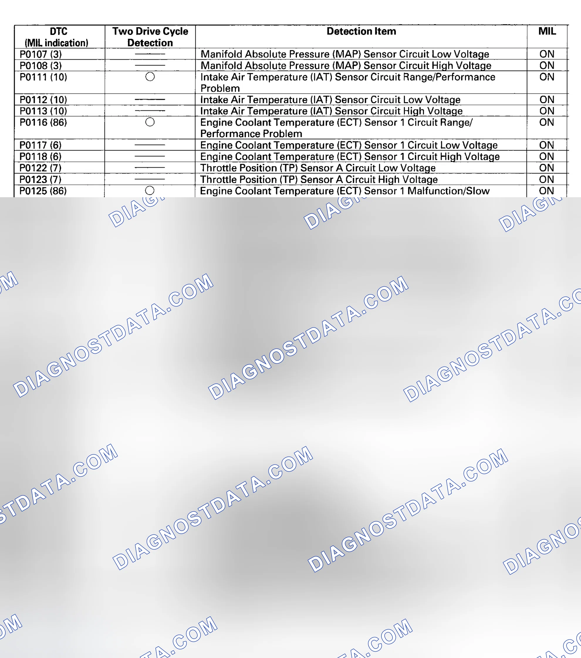 Scheme 10: DTC Troubleshooting Index