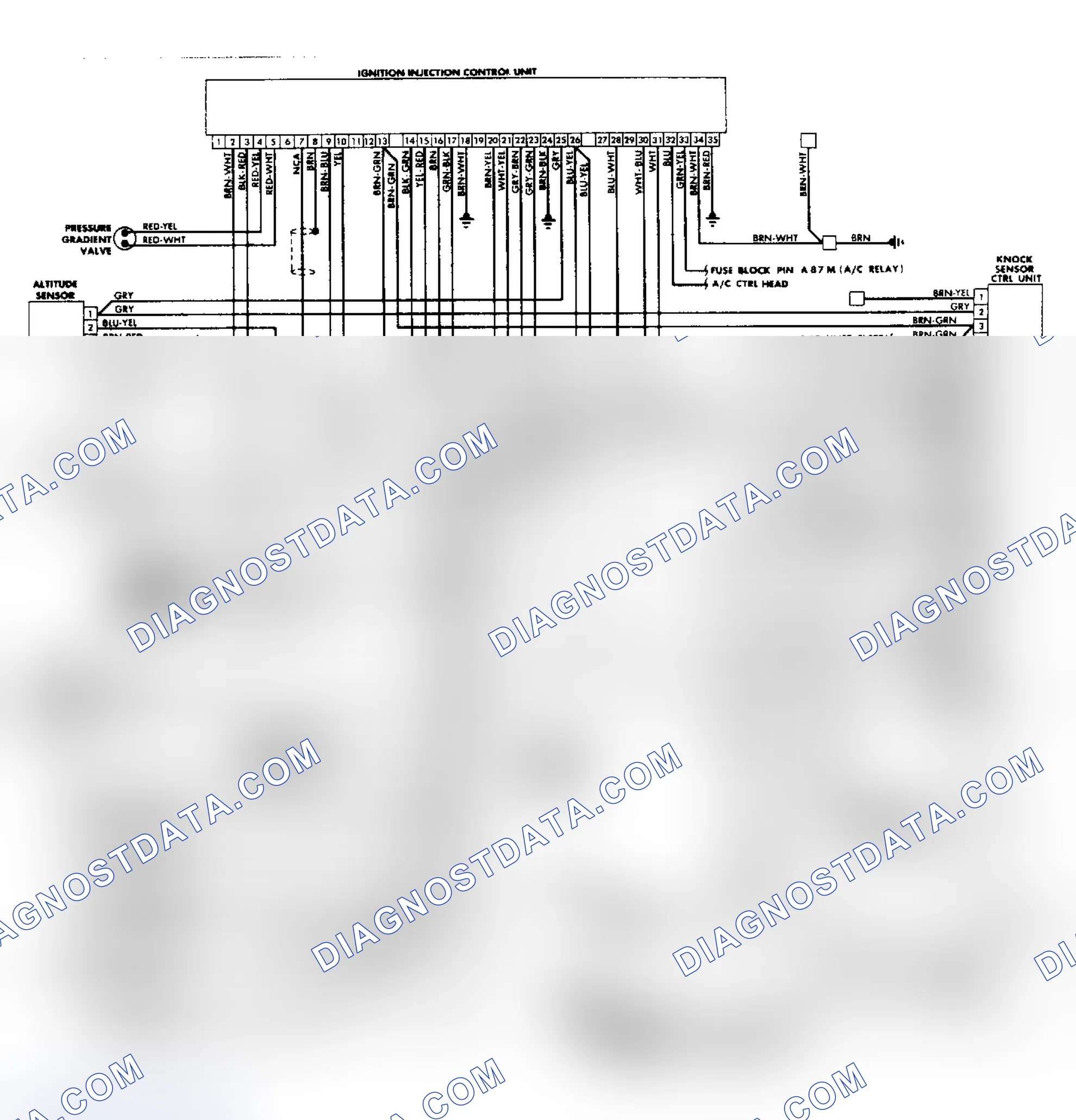 Scheme 34: Audi 5000 2.3L CIS-E III Wiring Diagram