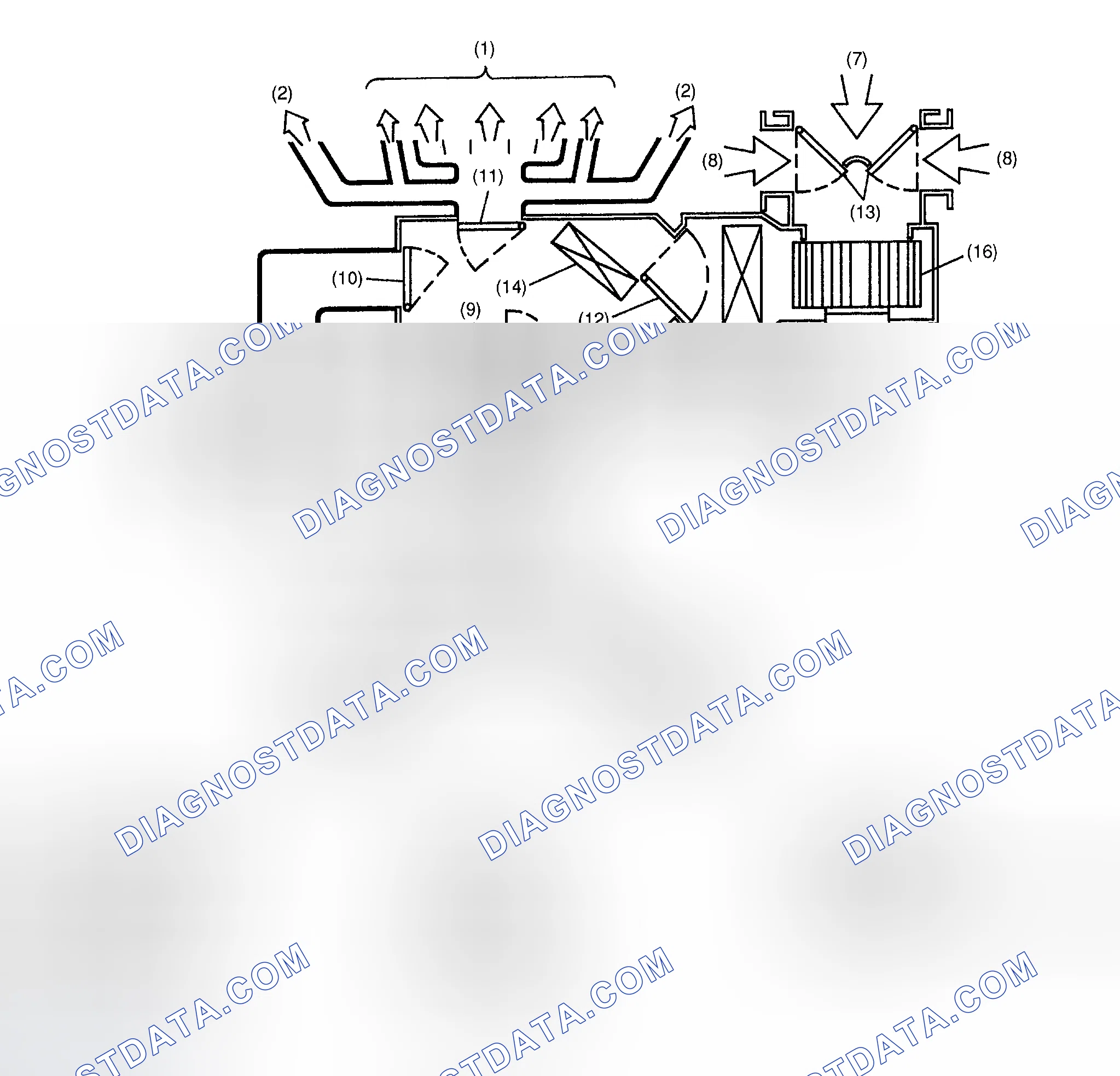 Scheme 93: Identifying Heater Unit Mode Doors & Air Mix Door