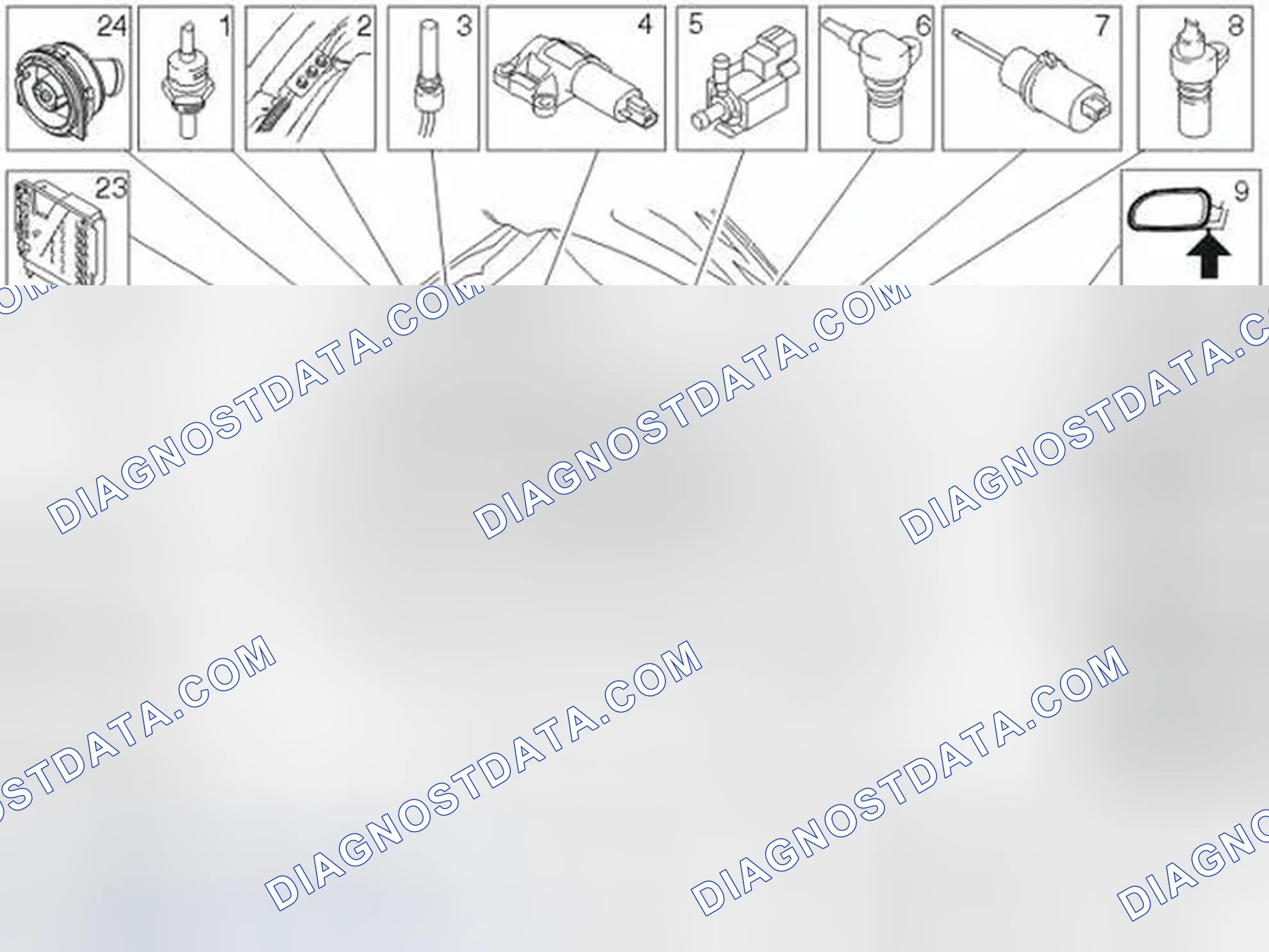 Scheme 182: Location Of Components, Engine Compartment