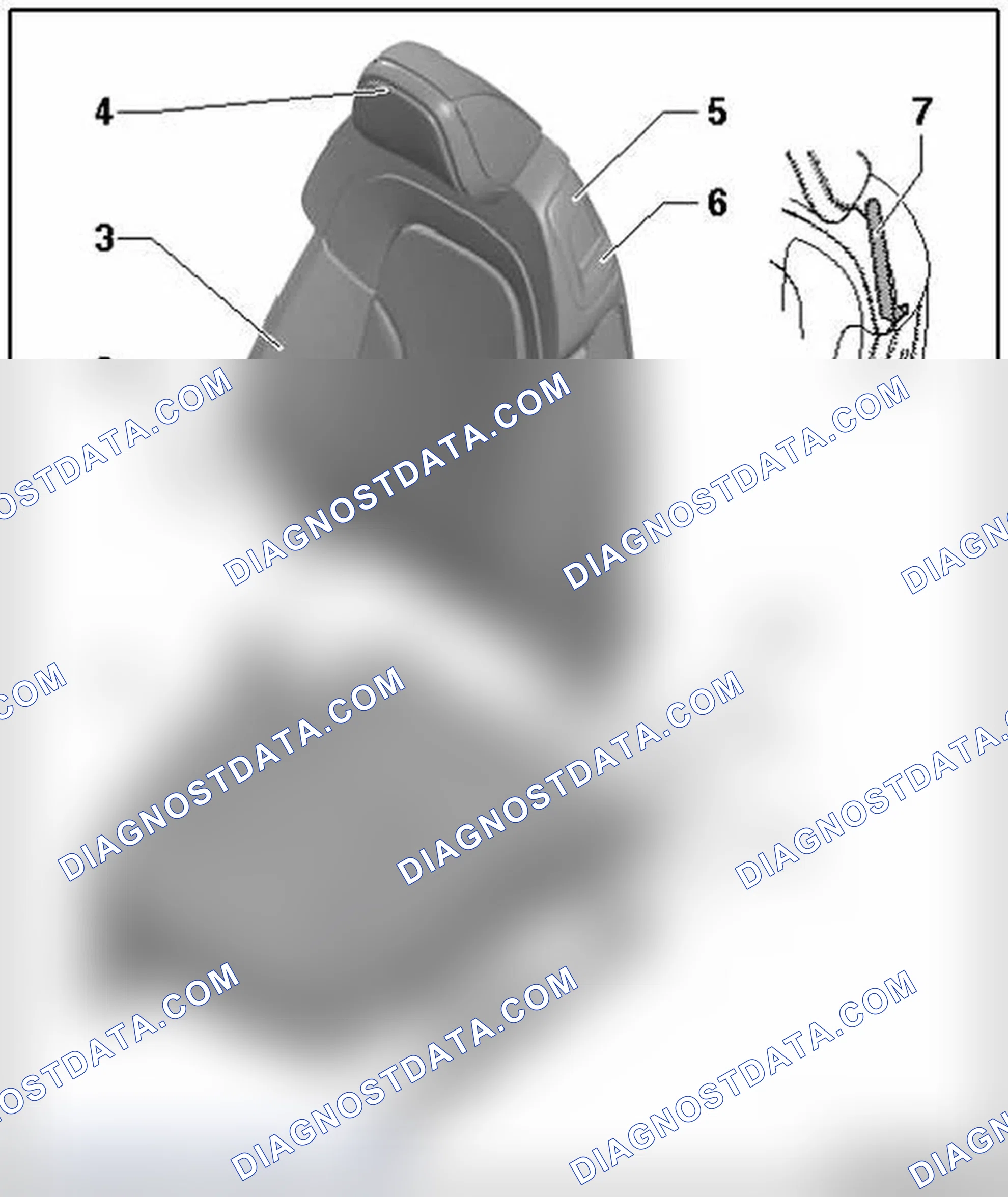 Scheme 343: FRONT BACKREST ASSEMBLY OVERVIEW