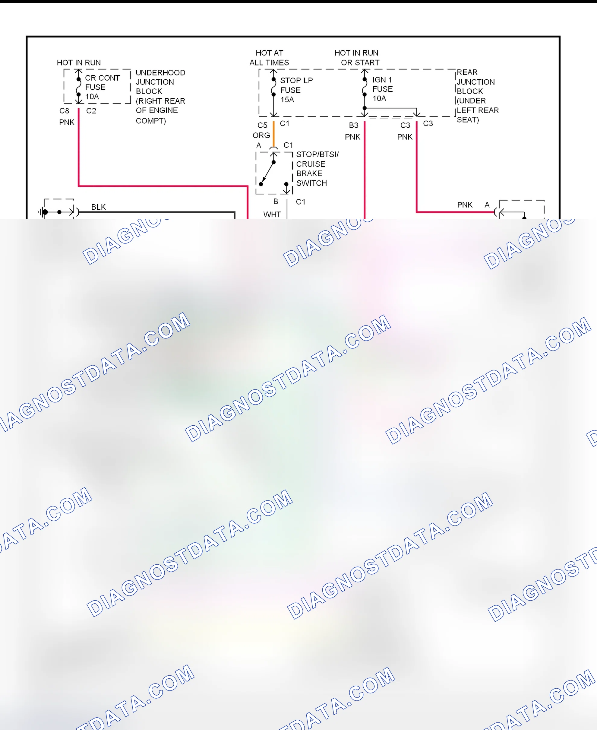 Fig. 3: Cruise Control System Wiring Diagram (Seville)