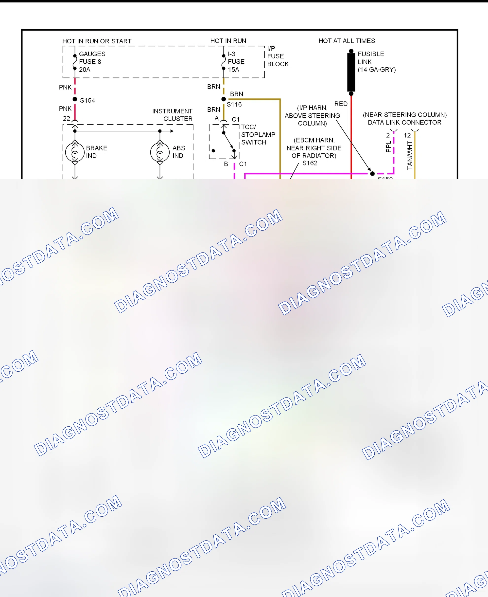 Scheme 7: 4WAL Brake System Wiring Diagram (1998 "P" Series - Commercial)