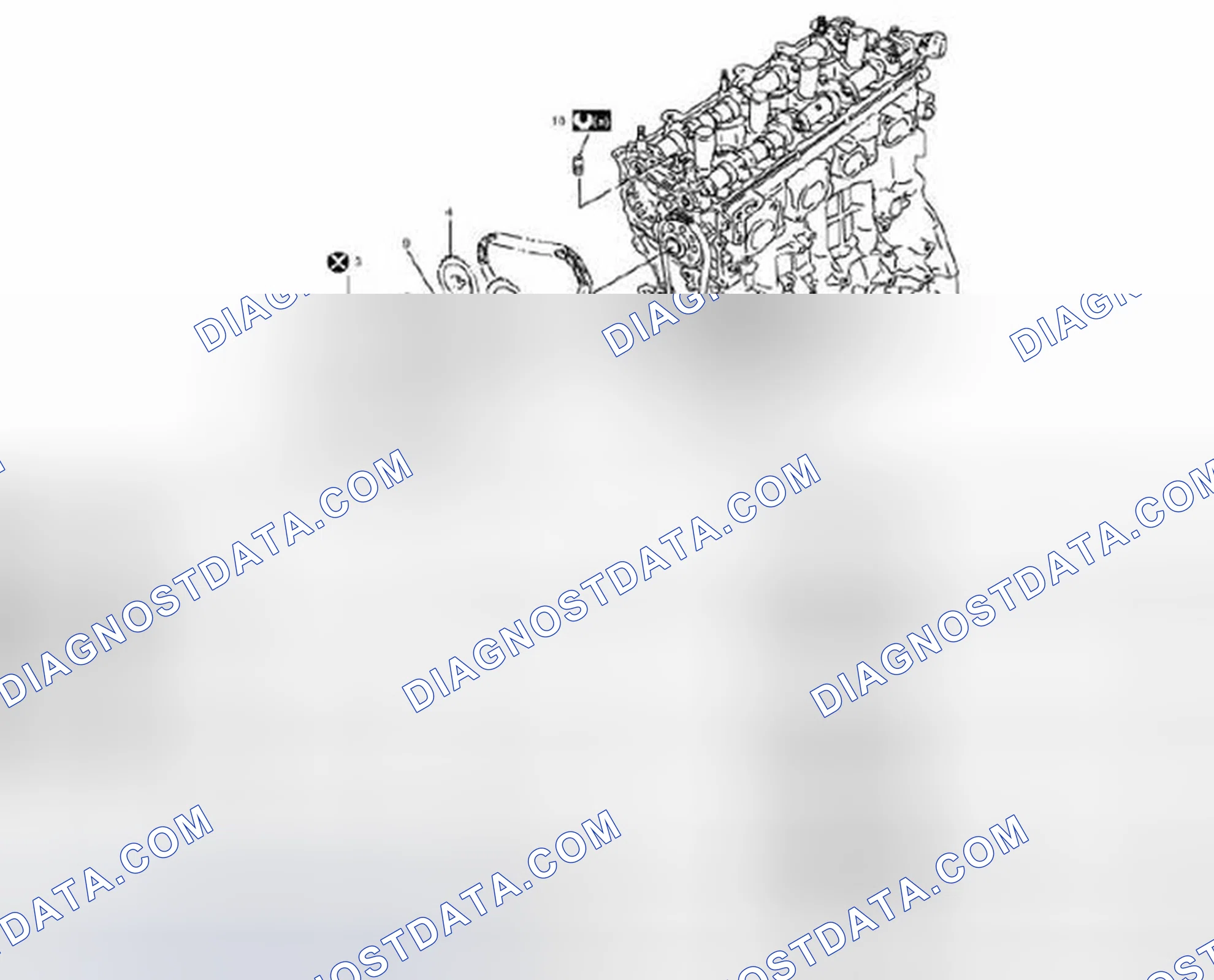 Scheme 2: 2nd Timing Chain and Chain Tensioner Components