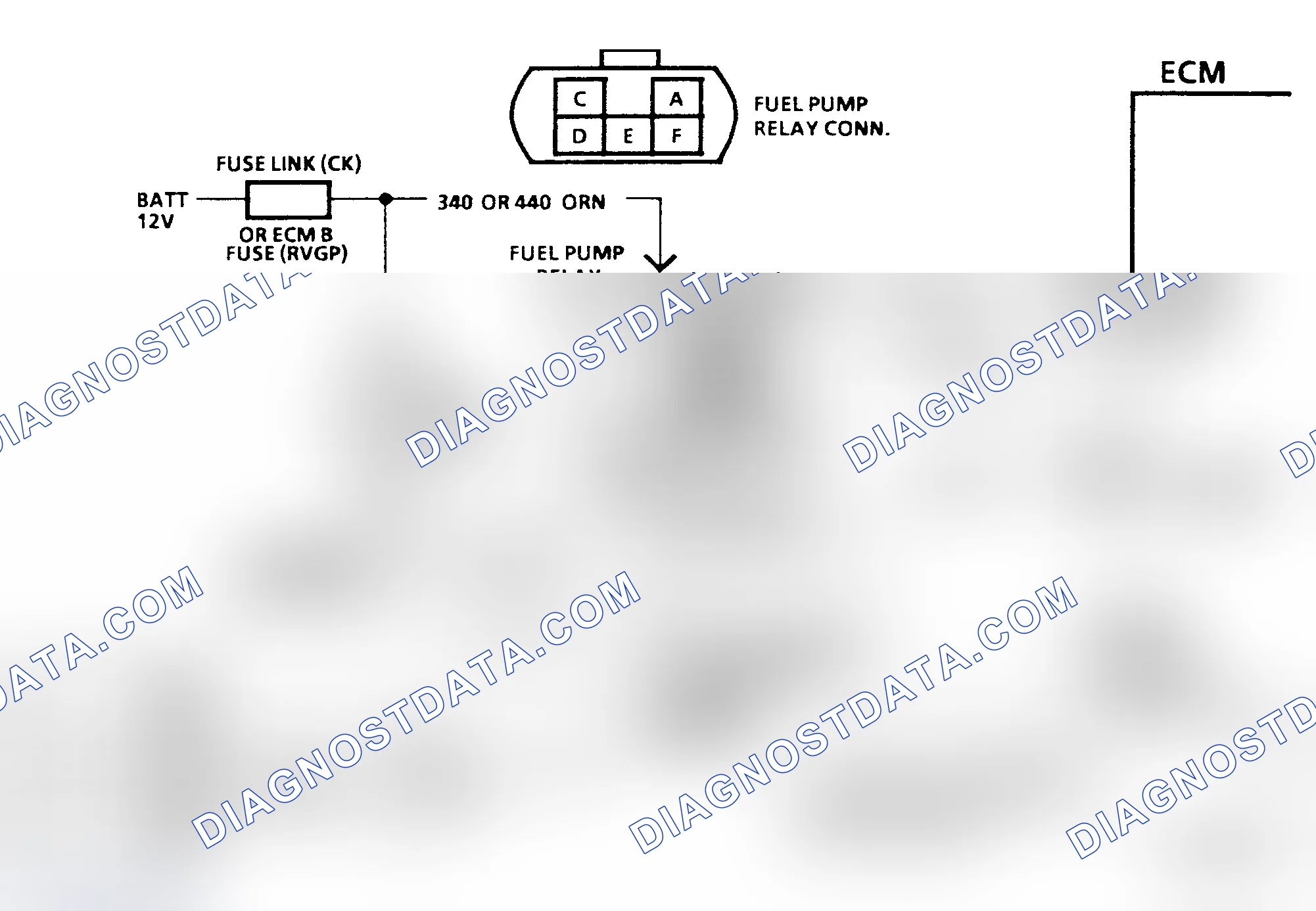 Scheme 36: Chart A5, Fuel Pump Relay ("C/K", "G" & "P" Series) Schematic