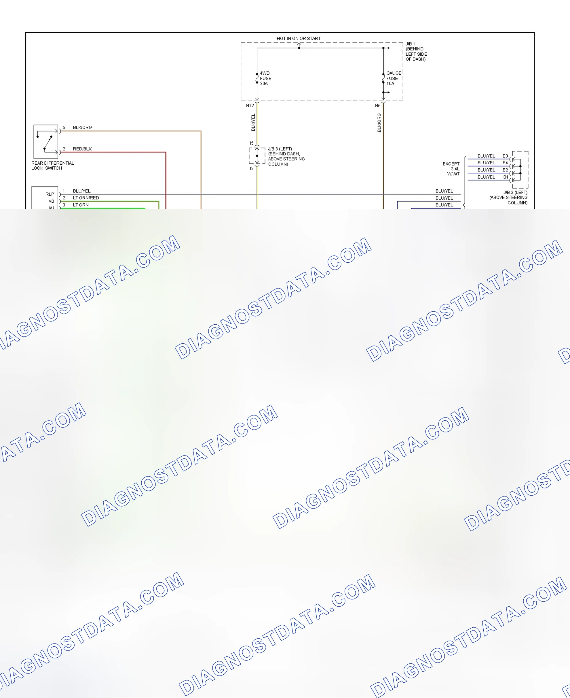 Scheme 41: Rear Differential Lock System Wiring Diagram (1999 Tacoma)