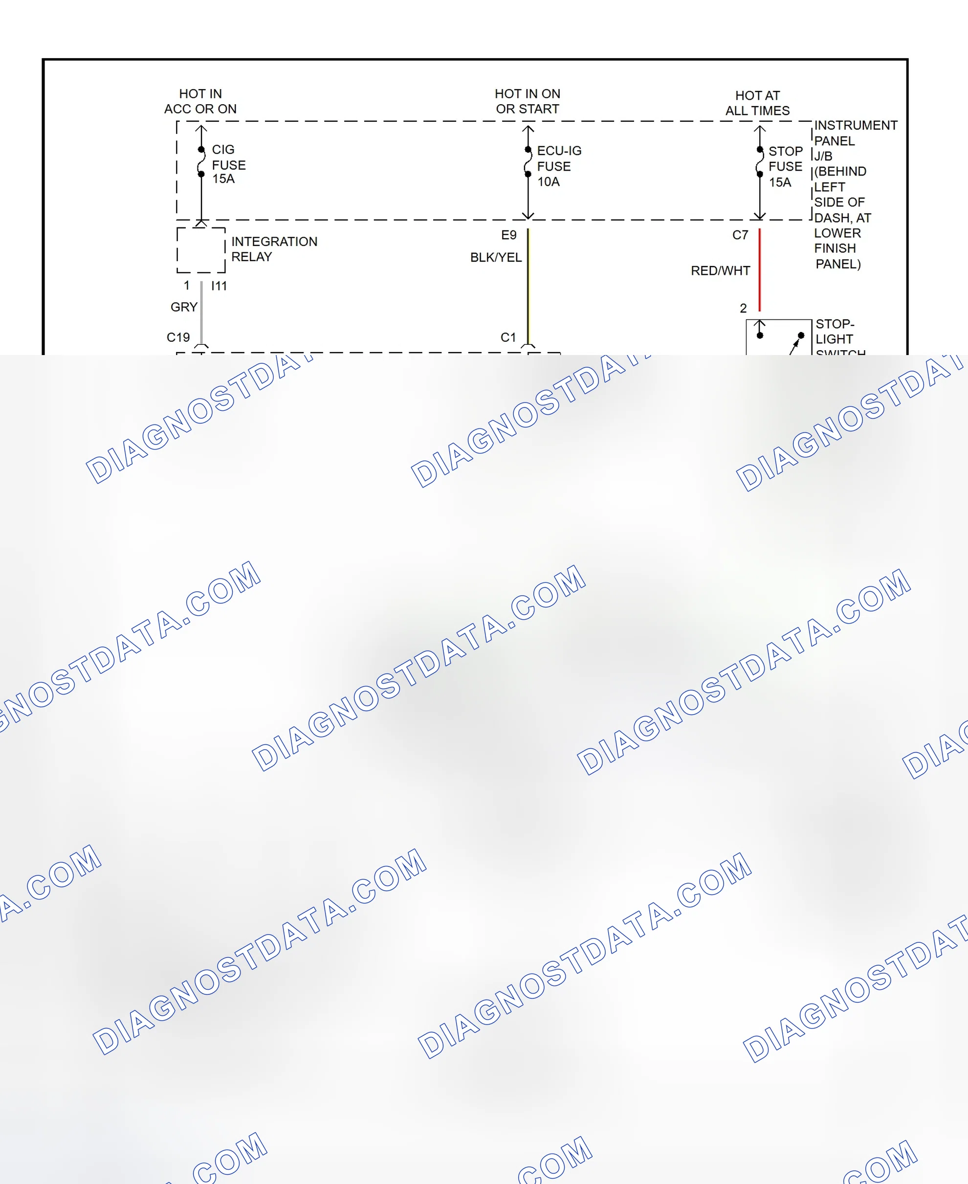 Scheme 441: Shift Interlock System Wiring Diagram (2001 - Toyota Corolla)
