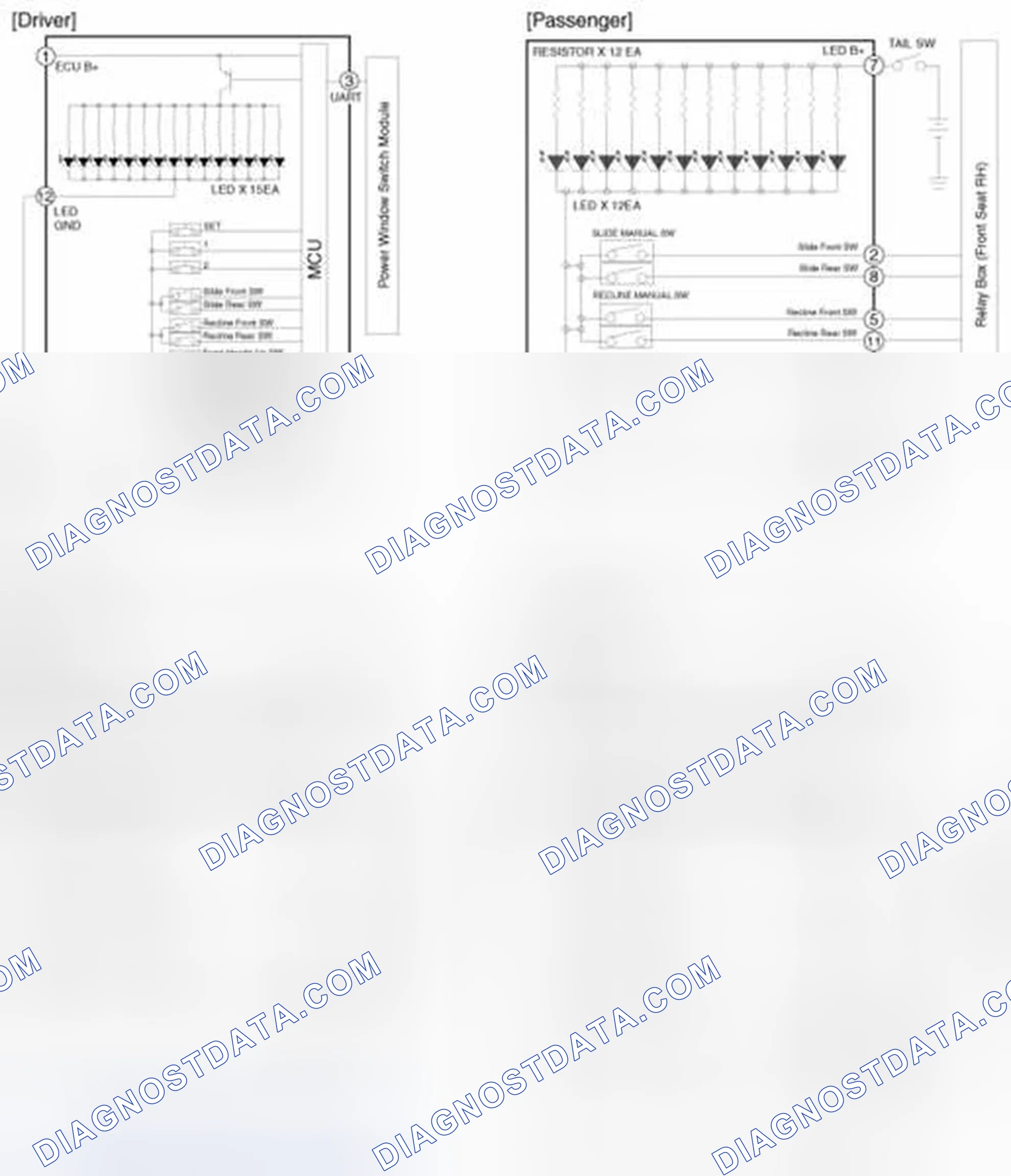 Scheme 50: Circuit Diagram (Power Seat Control Switch)