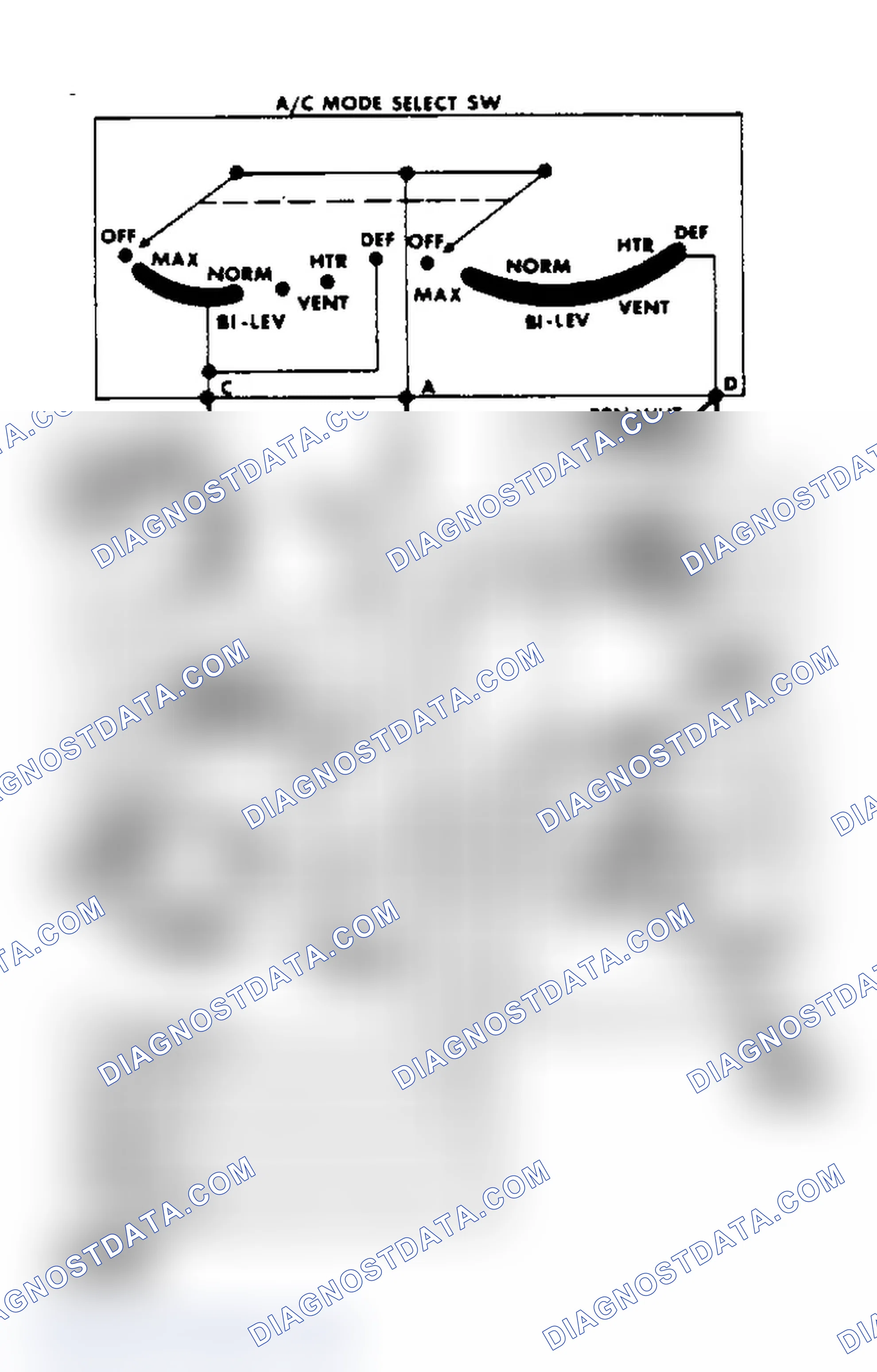Scheme 12: Manual A/C-Heater Wiring Diagram ("S/T" Series - 6-Cyl.)
