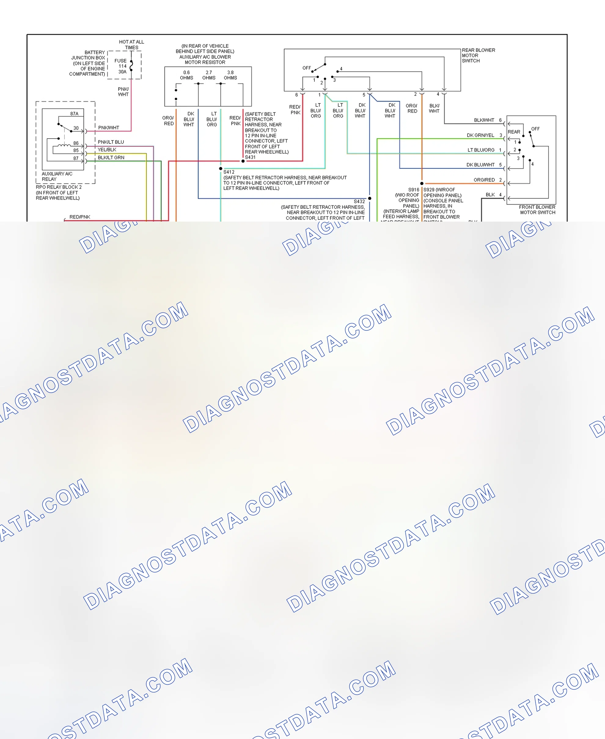 Scheme 27: Automatic A/C-Heater System Wiring Diagram (2000 Navigator - 3 Of 3)