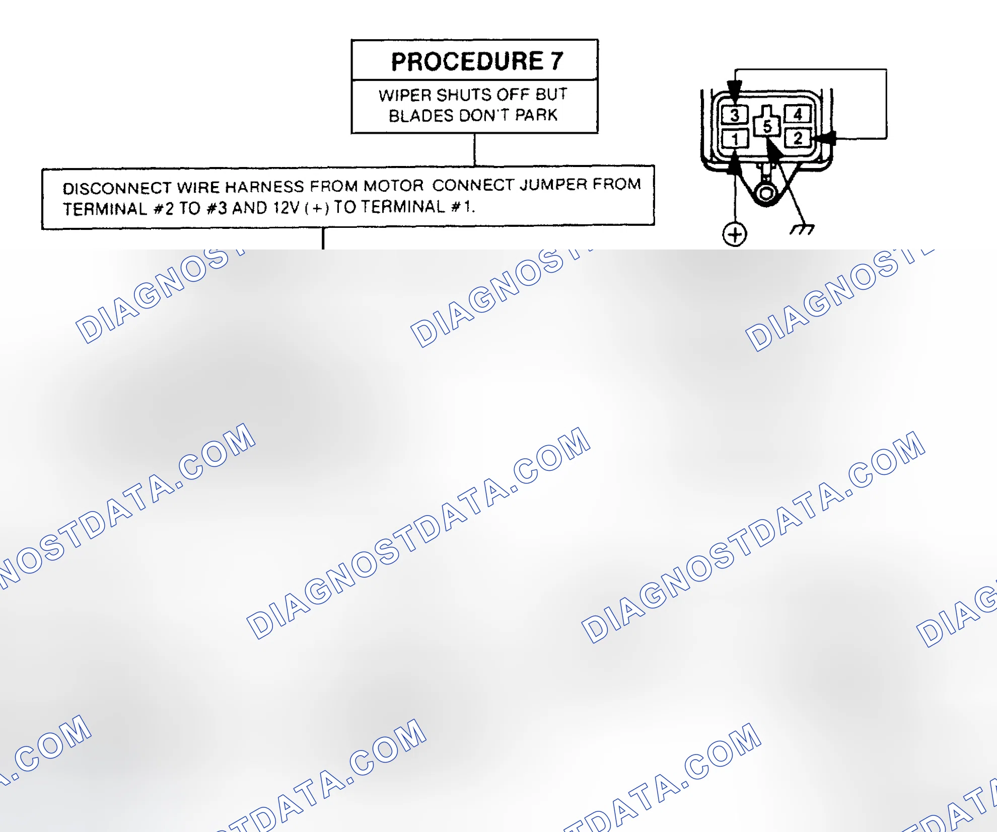 Scheme 9: FRONT - WIPER SHUTS OFF BUT BLADES DO NOT PARK