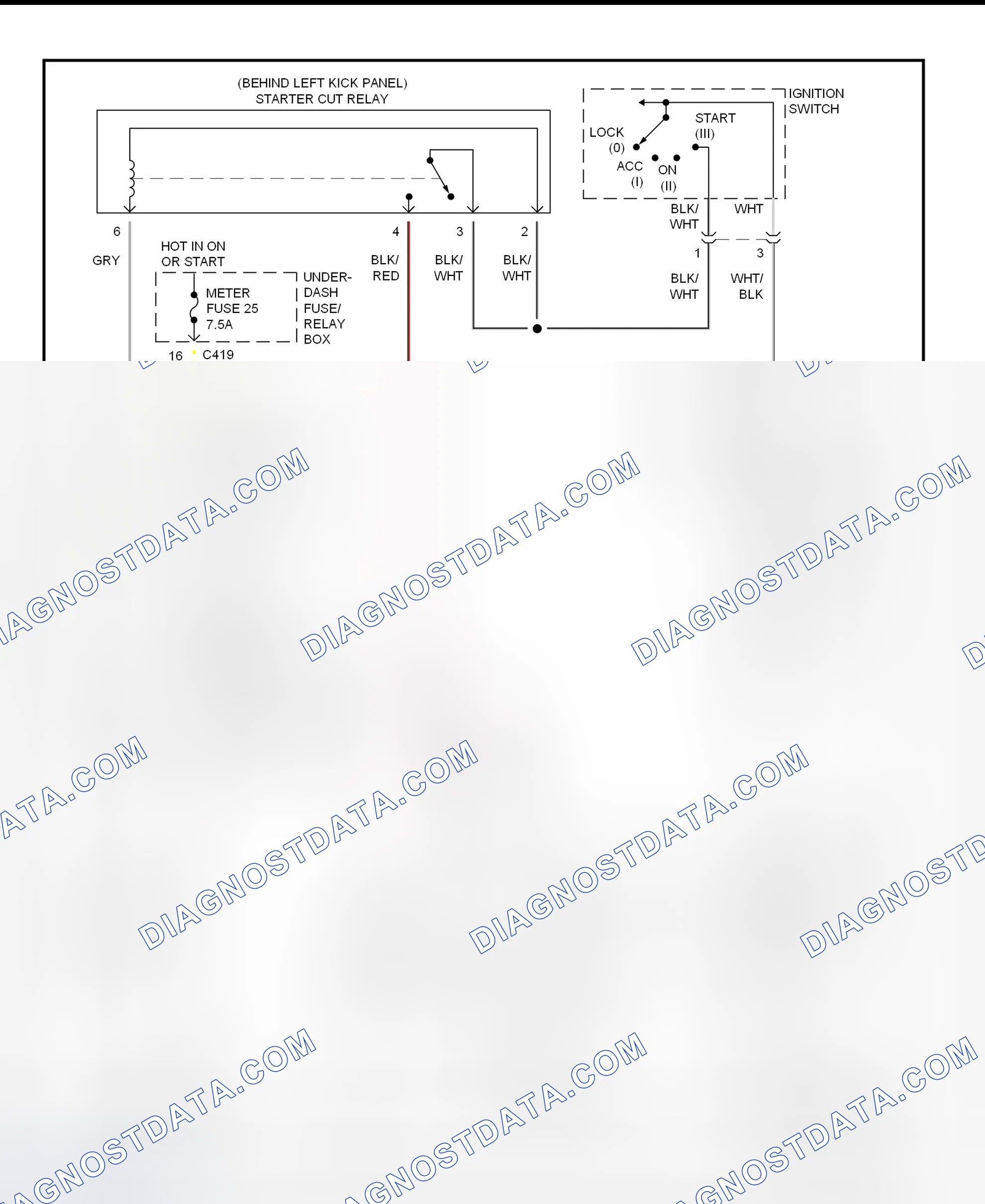 Fig. 10: Starting System Wiring Diagram (With Anti-Theft)