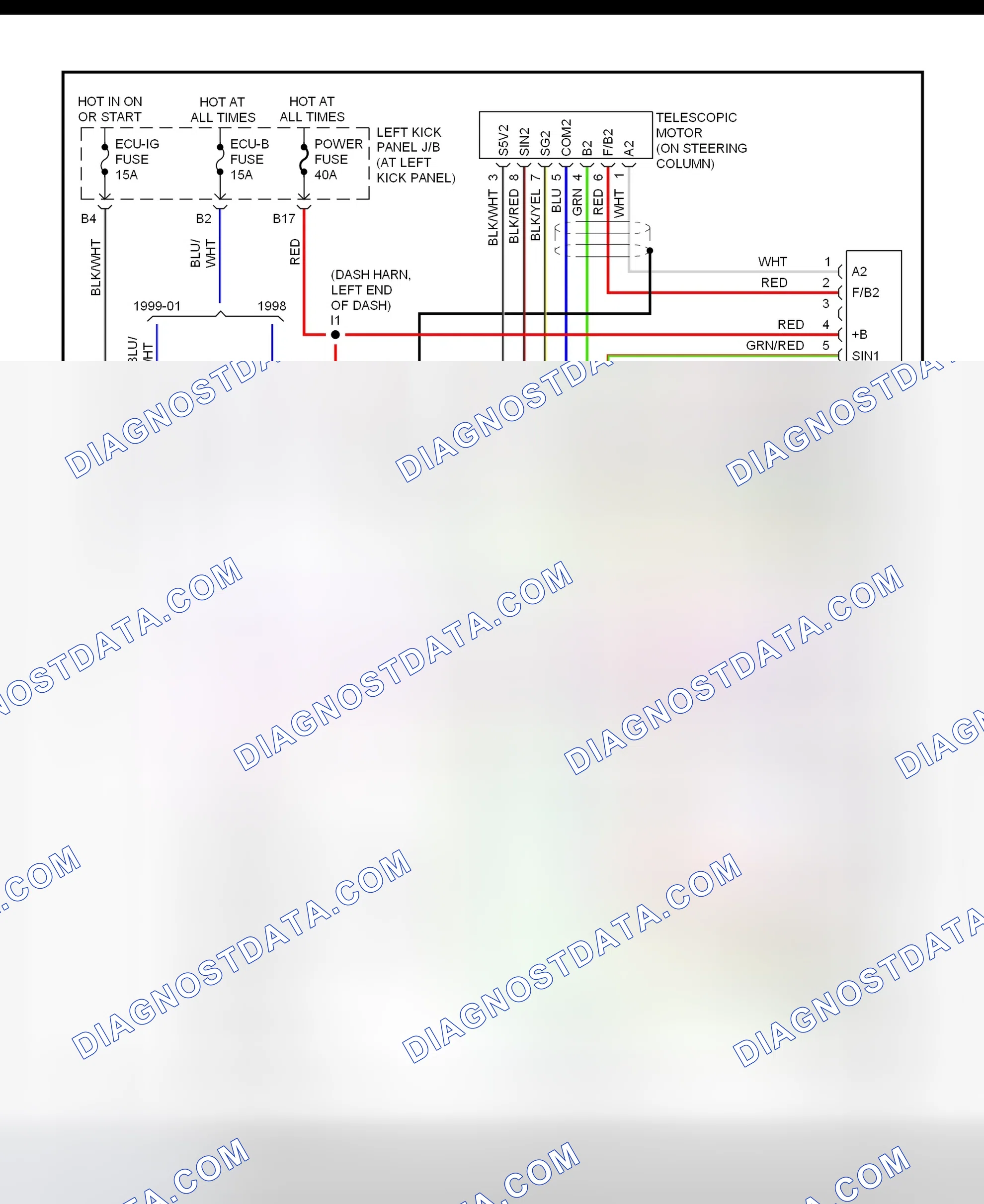 Scheme 23: Power Tilt & Telescopic Steering Column Wiring Diagram (Land Cruiser)