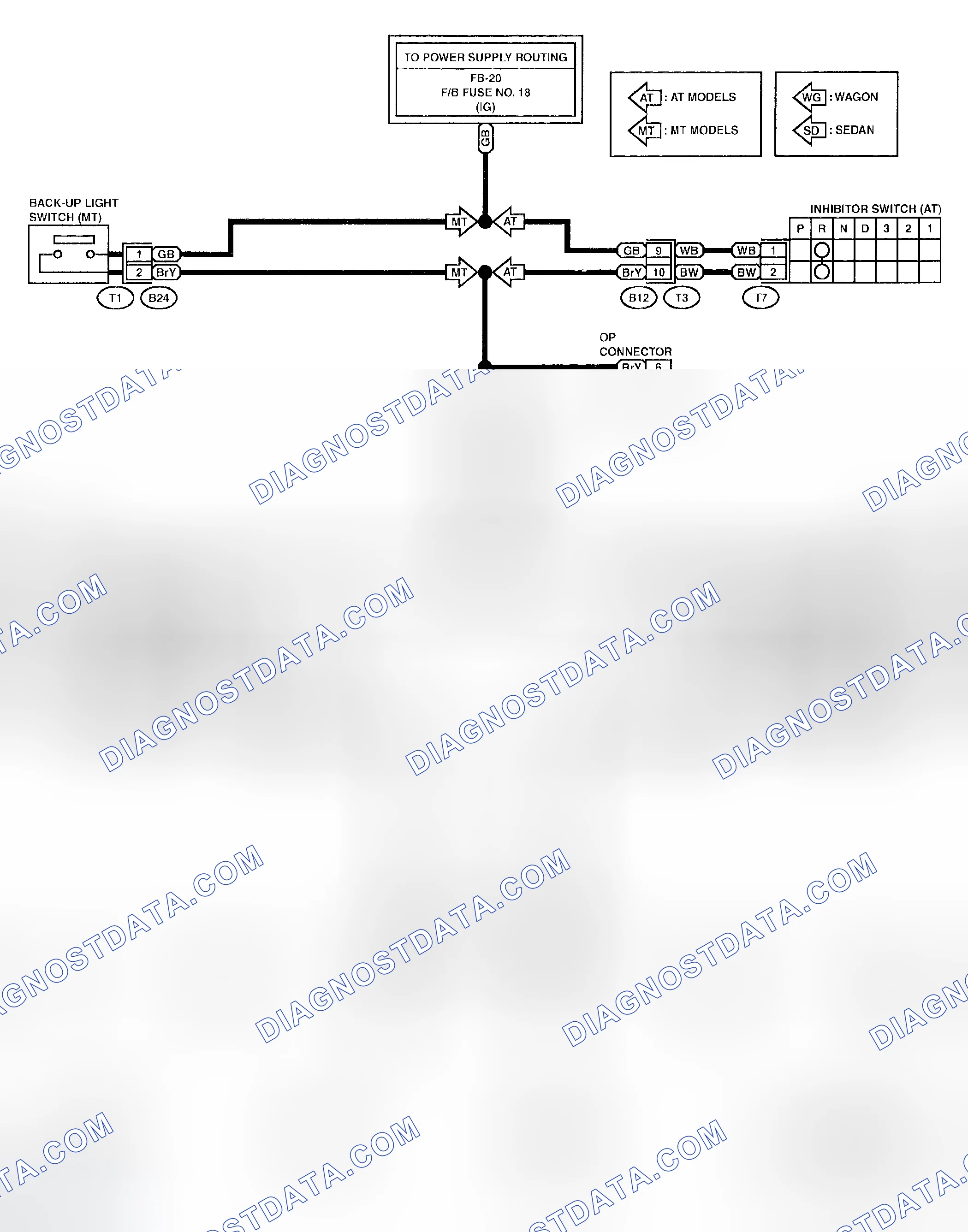 Scheme 83: Back-Up Light Schematic