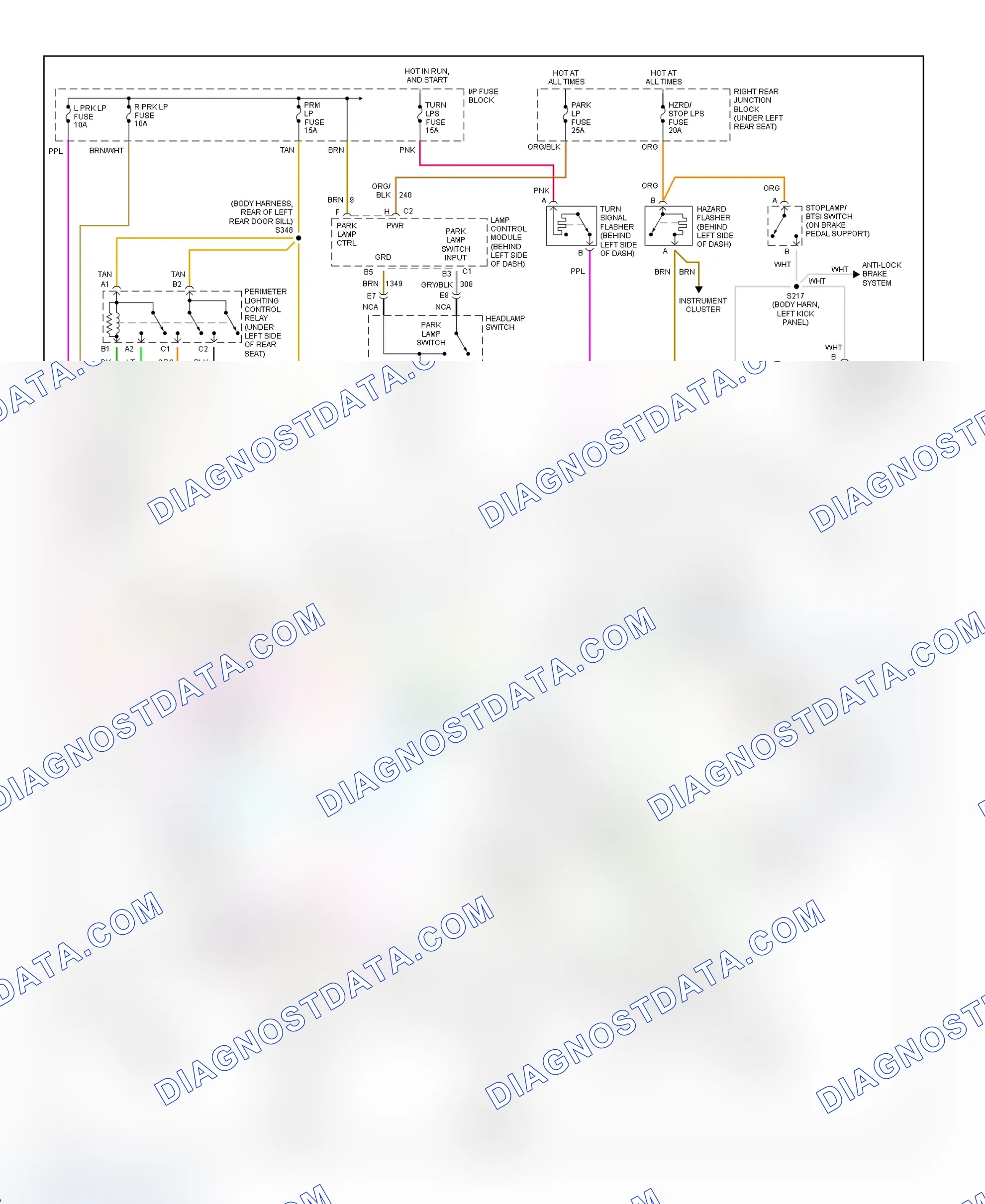Scheme 3: Exterior Lights Wiring Diagram (Aurora)