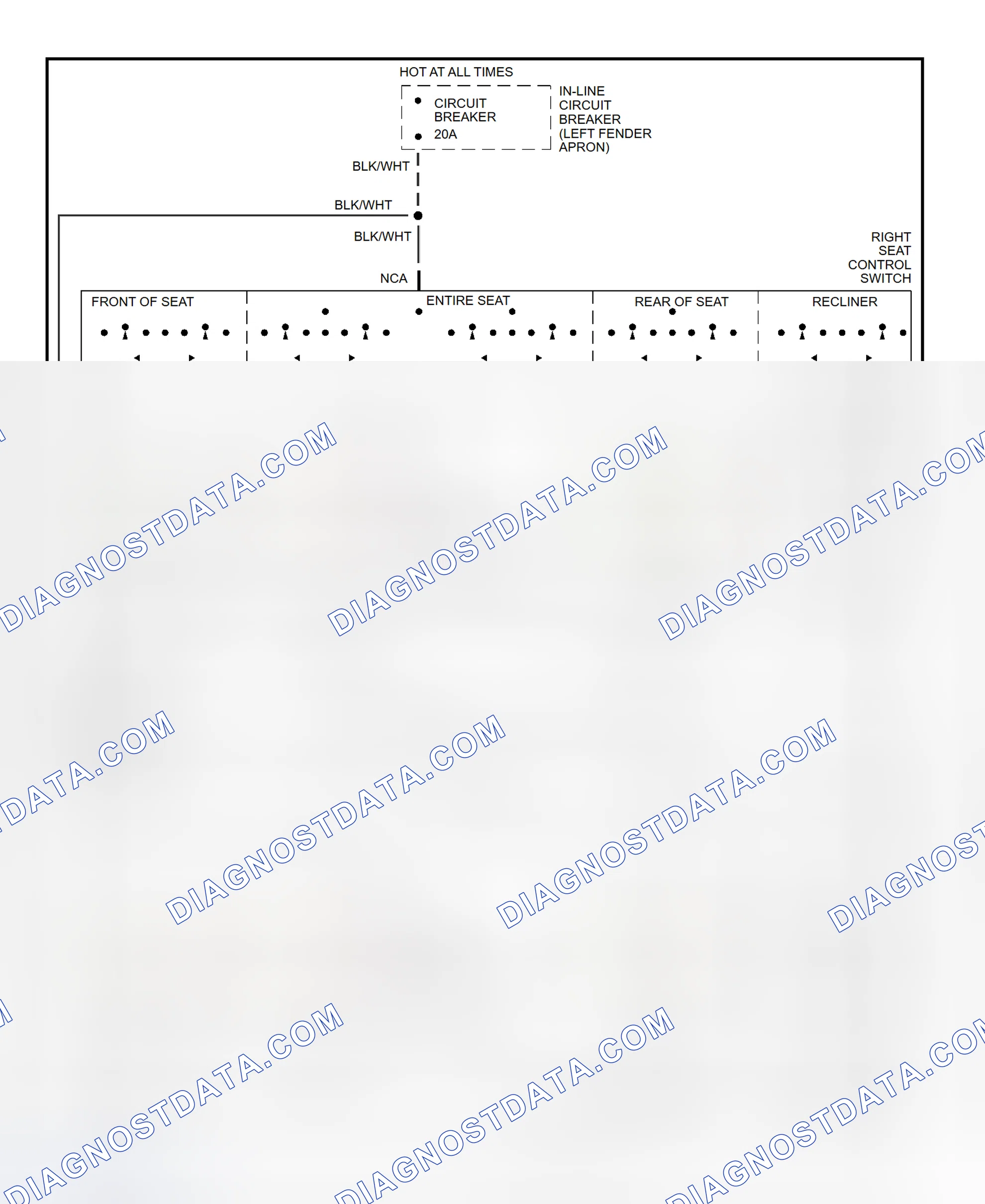 Scheme 1: Power Seat Circuit