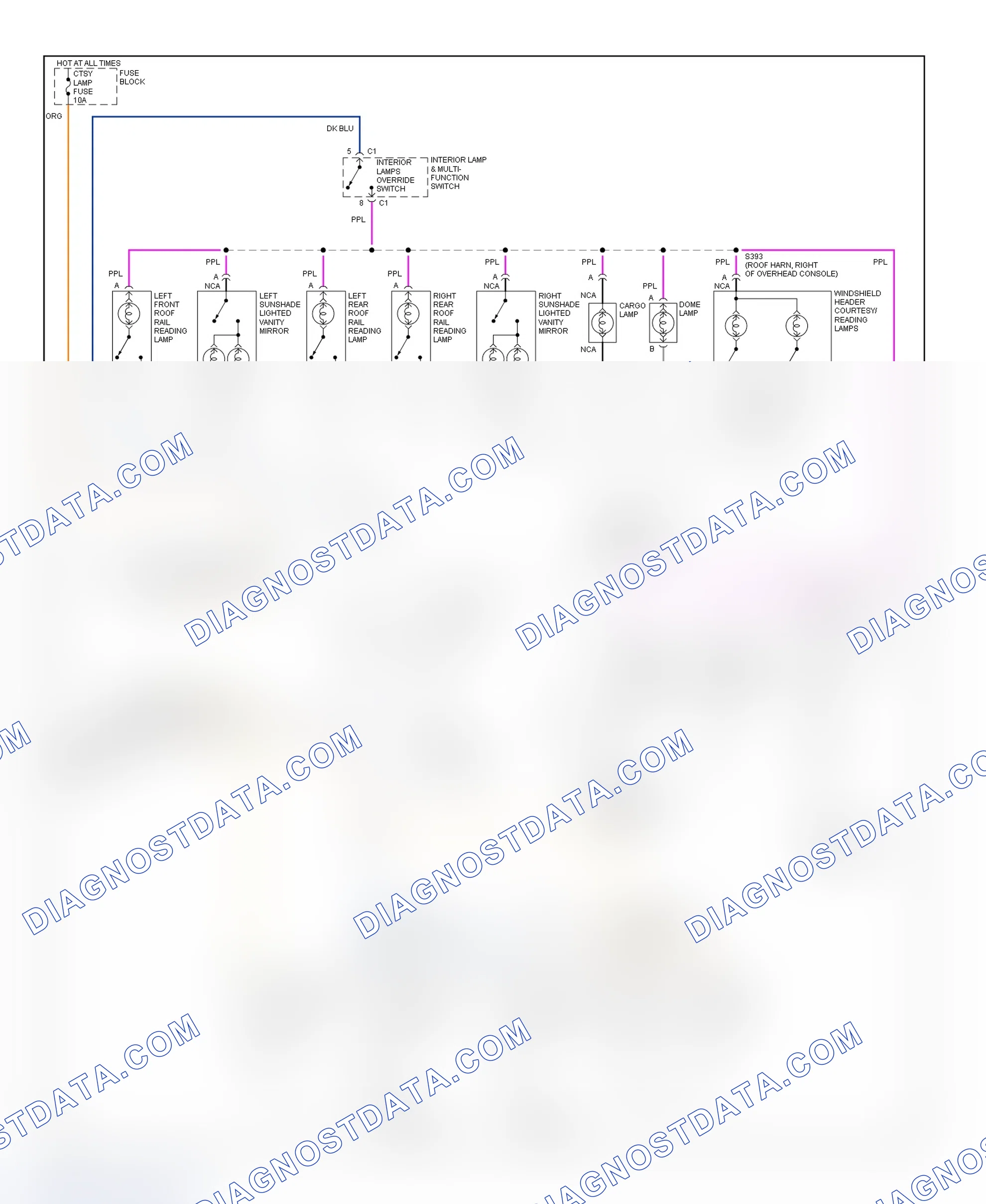 Scheme 51: Illumination/Interior Lights Wiring Diagram (Montana, Silhouette & Venture - 1 Of 2)