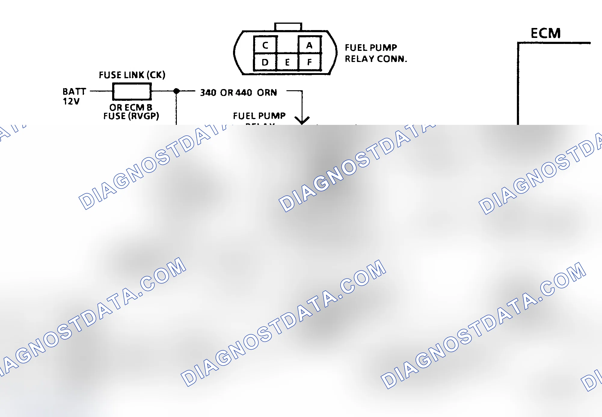 Scheme 59: Chart A5, Fuel Pump Relay ("C/K", "G" & "P" Series) Schematic