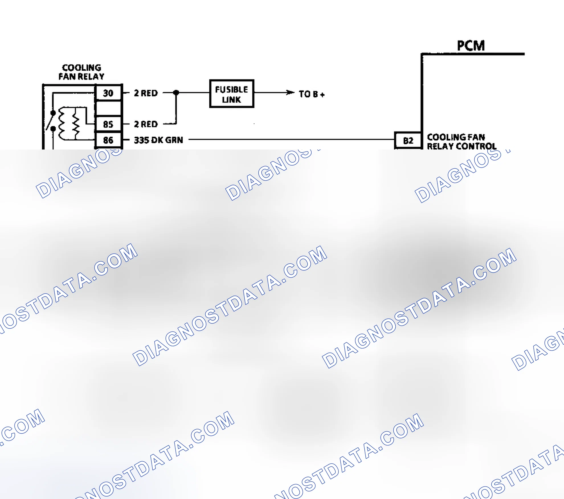 Scheme 121: Chart C-12 Schematic (3.1L V6) Cooling Fan Circuit Diagnosis