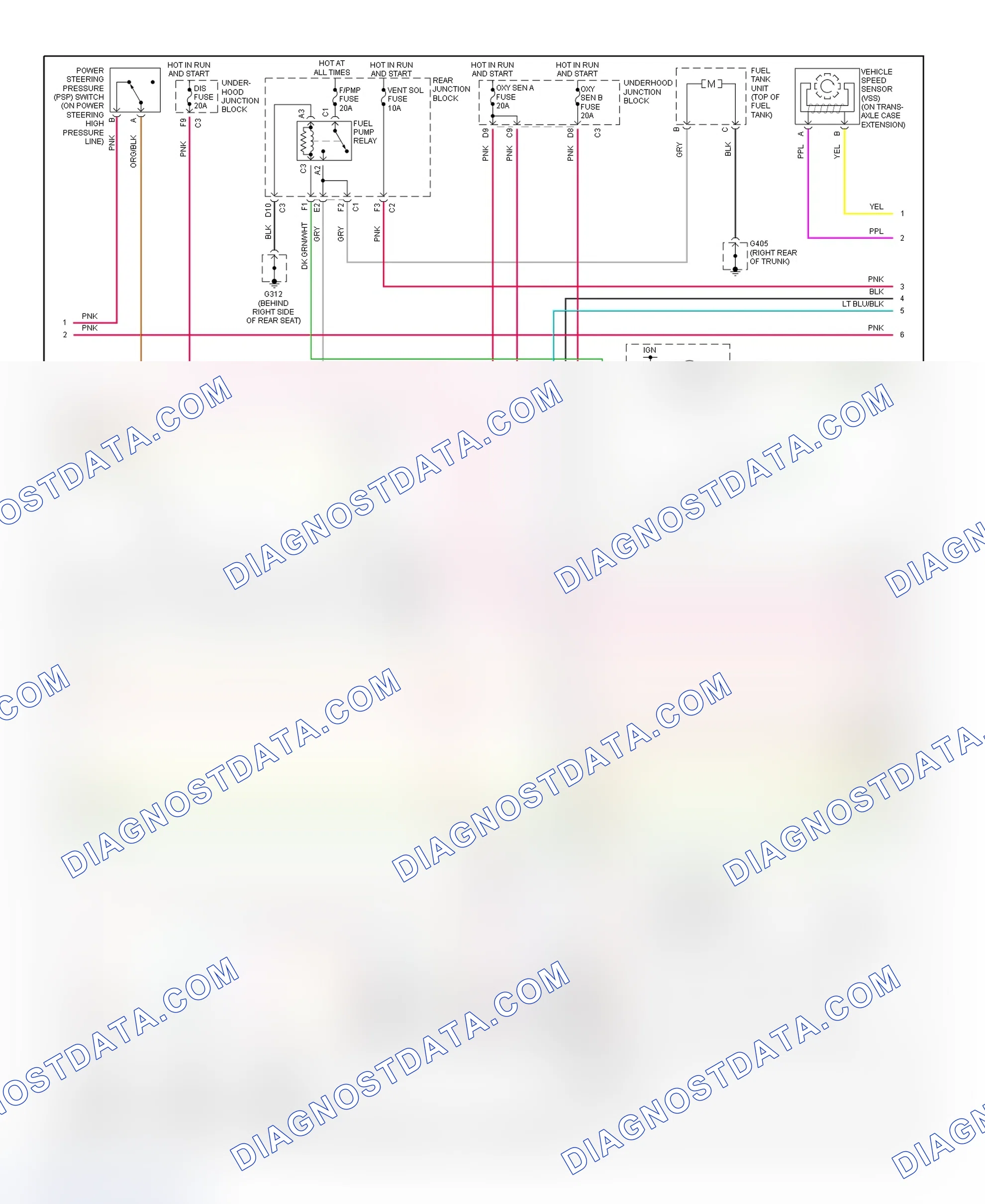 Scheme 174: PCM Wiring Diagram (Seville - 4.6L - 3 Of 4)