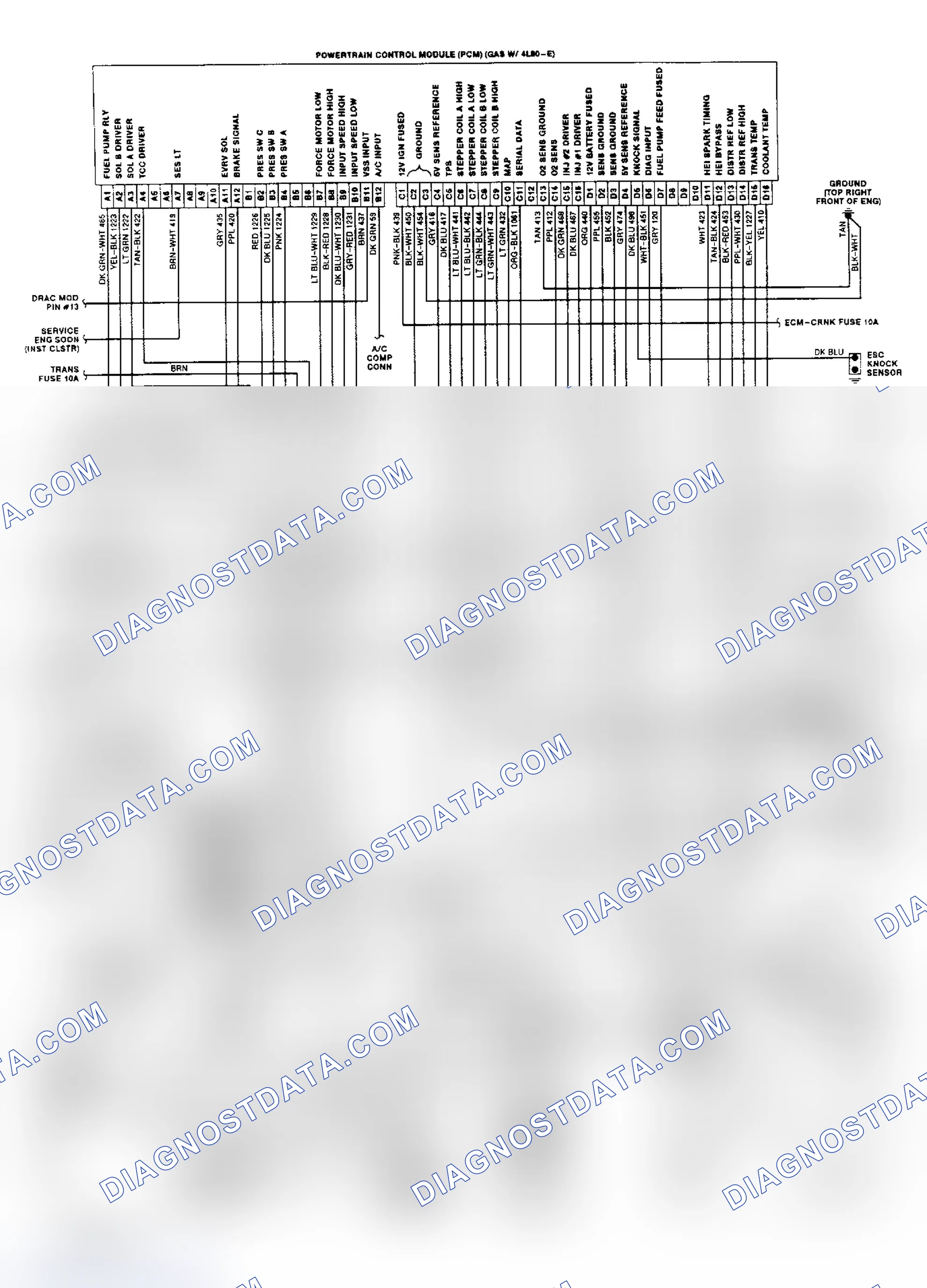 Scheme 20: Wiring Diagram ("P" Series Motorhome 5.7L & 7.4L W/4L80-E Trans.)