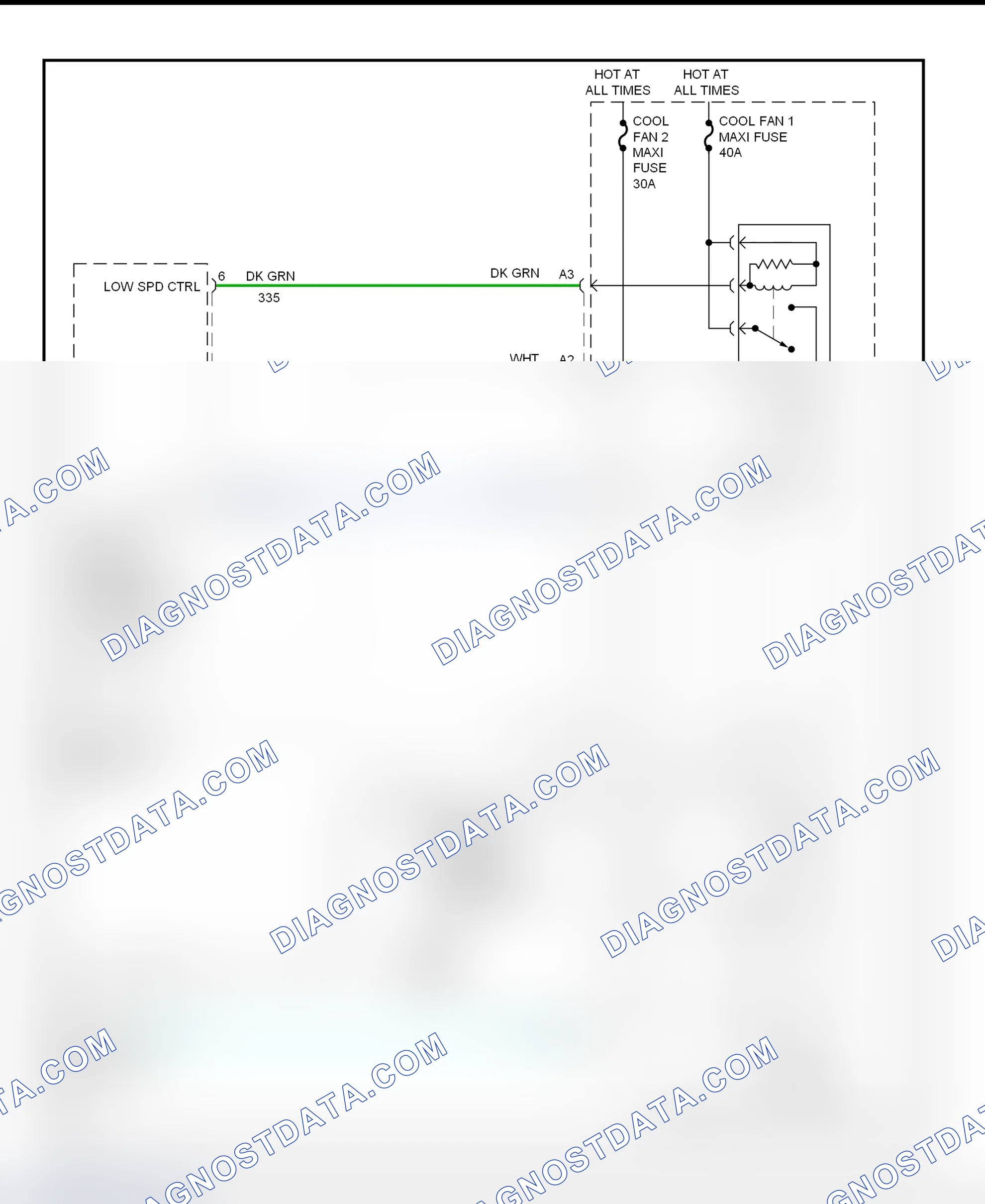 Scheme 34: Cooling Fan System Wiring Diagram (1999 Intrigue)
