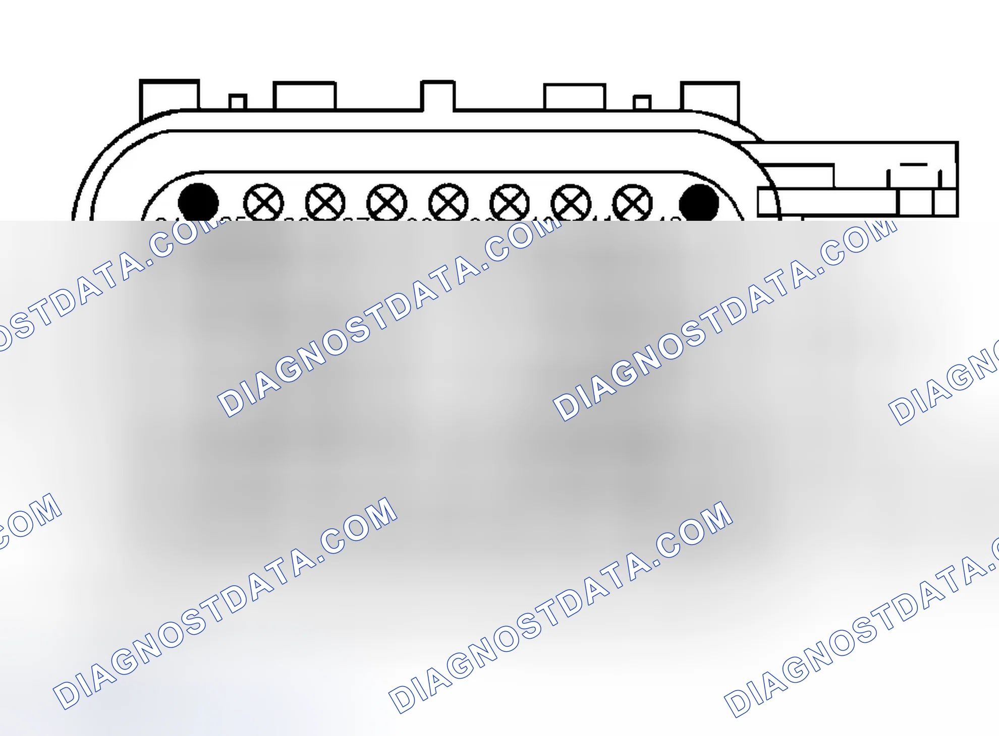 Scheme 307: Engine Wiring Harness 42-Pin Connector Terminals