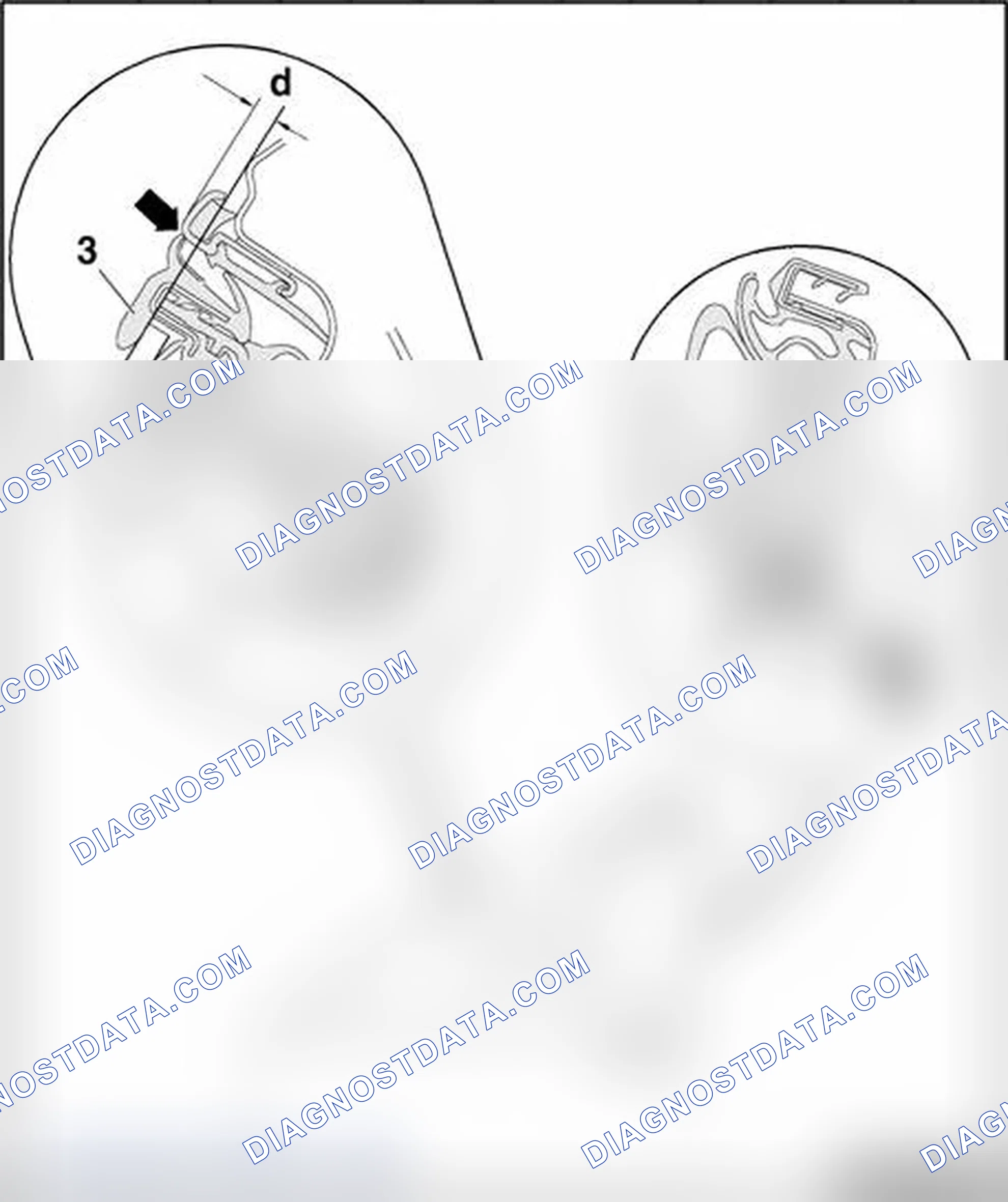 Scheme 92: Adjustment dimensions for front door window frame