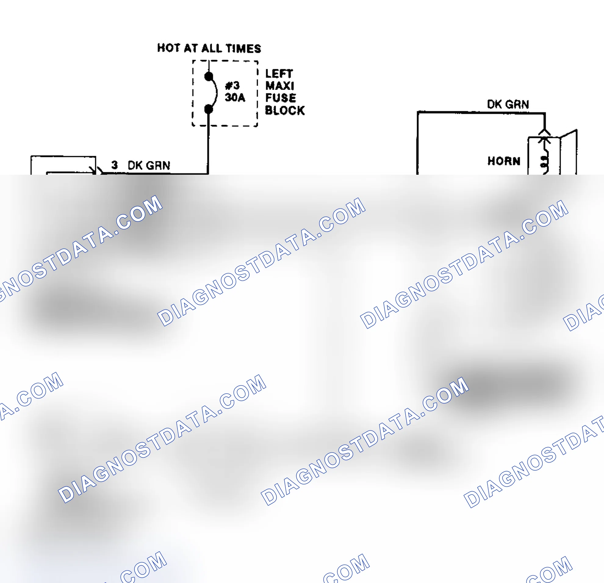 Scheme 20: Horn Circuit Wiring Diagram (Eldorado & Seville)