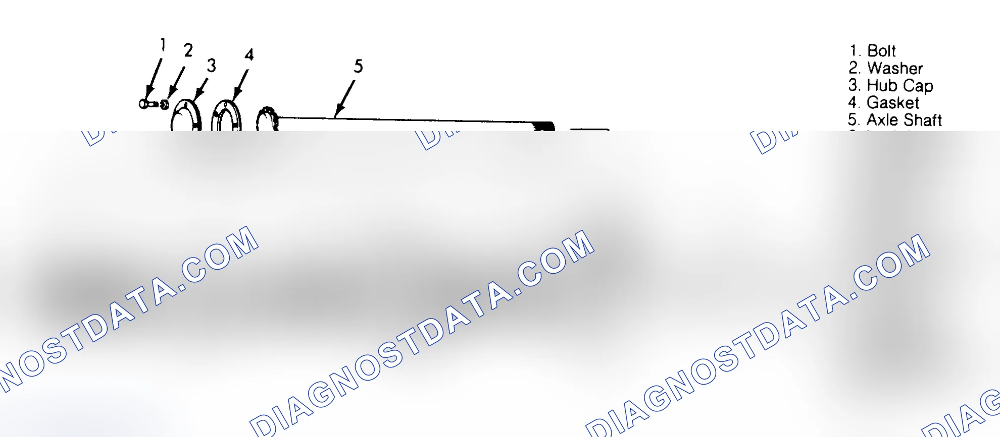 Scheme 10: Exploded View Of Rear Axle Shaft, Hub & Rotor Assembly (12" Full-Floating Axle)