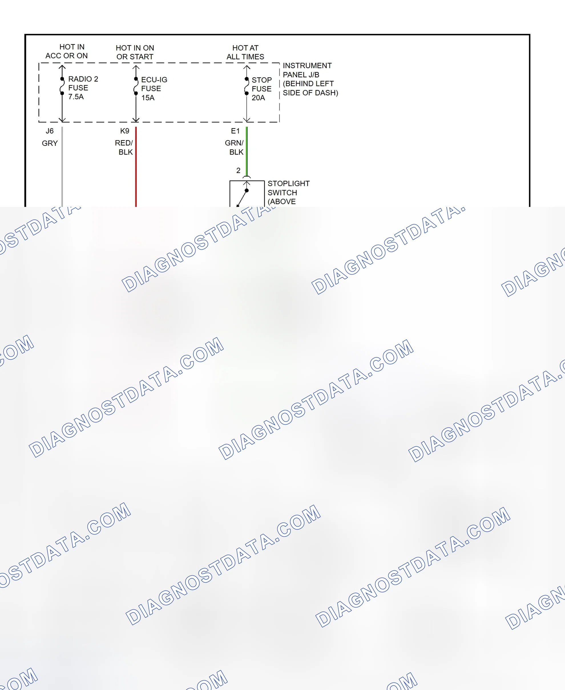 Scheme 303: Shift Interlock System Wiring Diagram (2001 - Toyota Highlander)