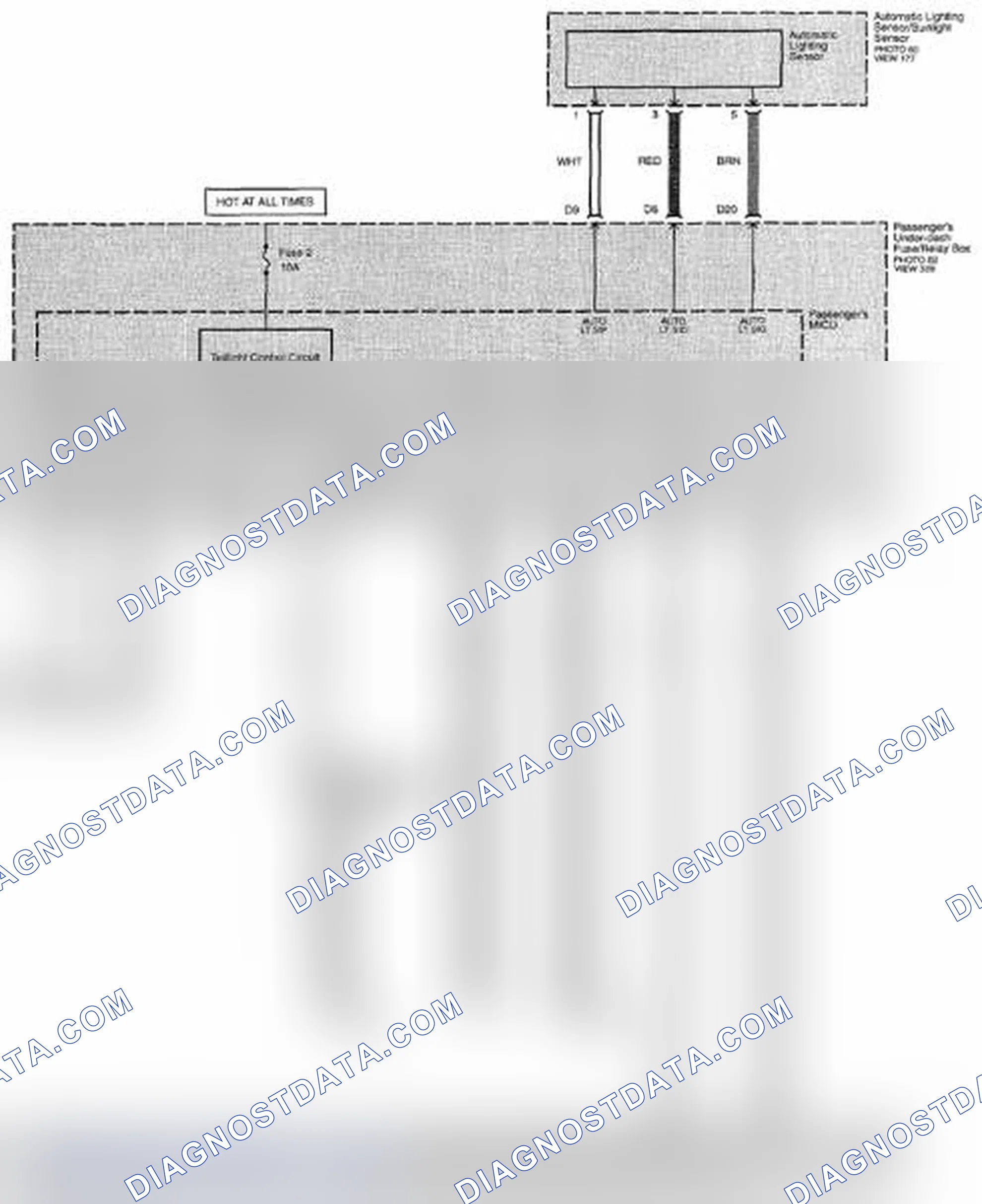 Scheme 233: License Plate, Parking, Side Marker Lights, And Taillights Circuit Diagram (Page 110-6)