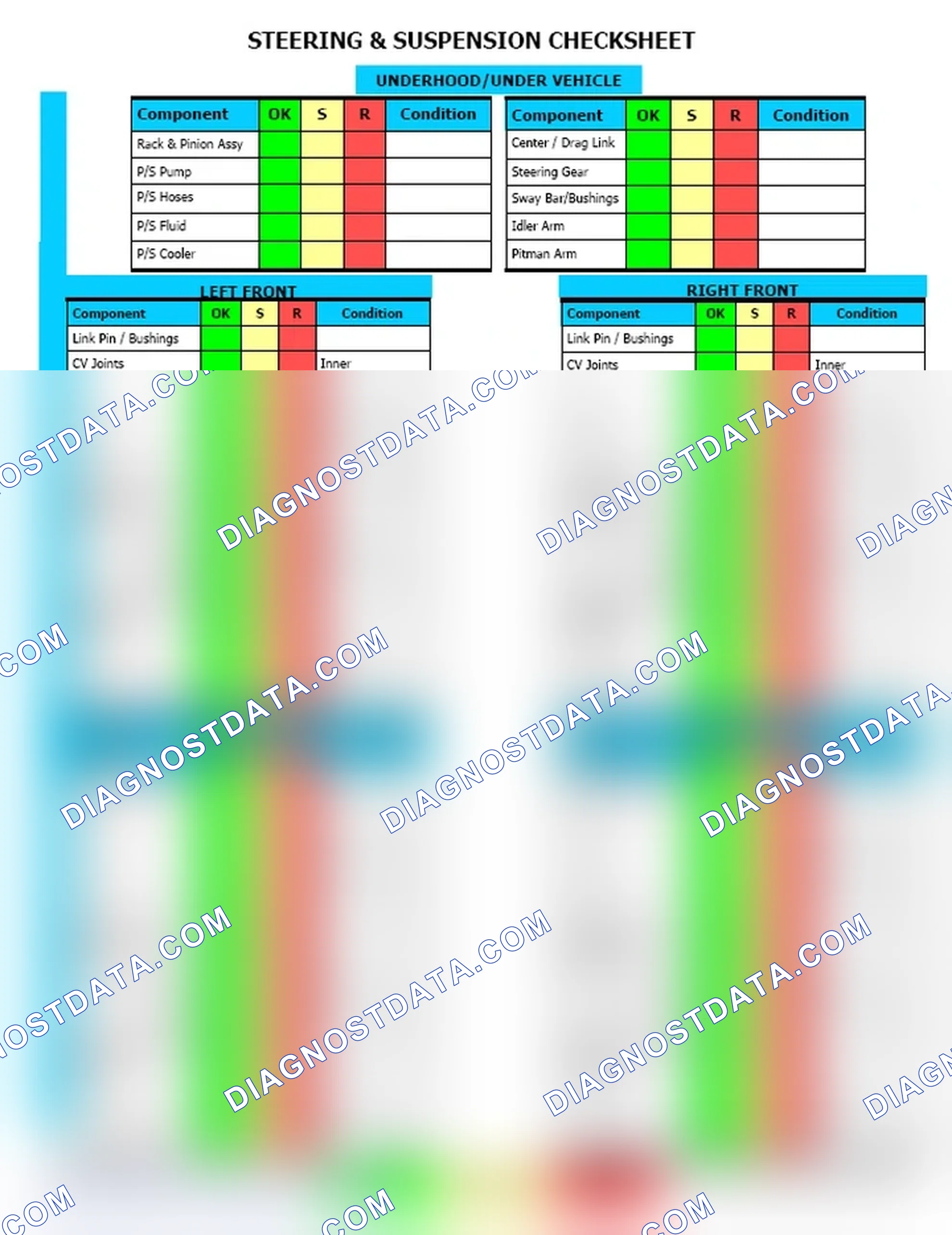 Scheme 12: Steering & Suspension Checksheet (2 Of 2)