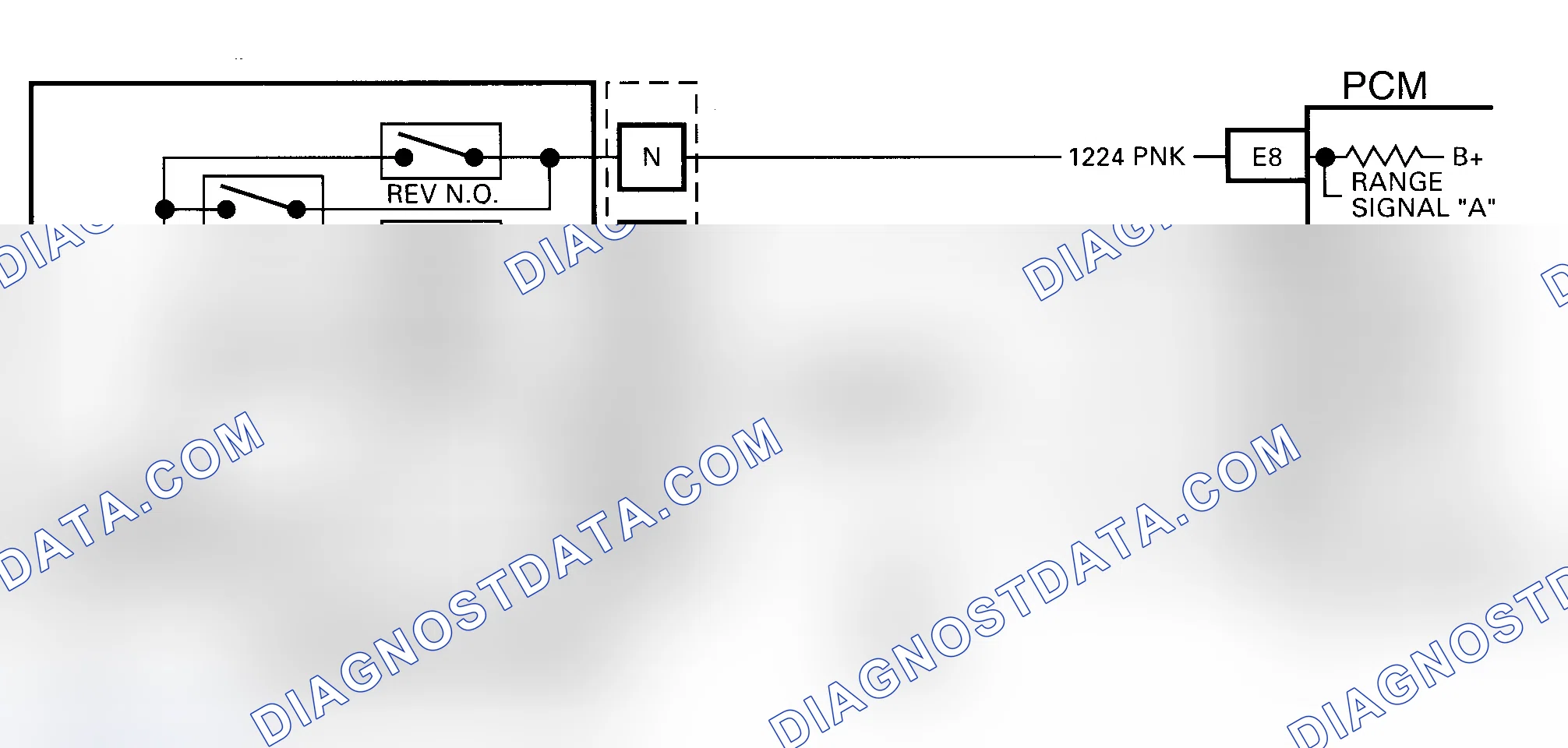 Scheme 221: DTC 28 Schematic (4L60-E) Transmission Range Pressure Switch Circuit Fault