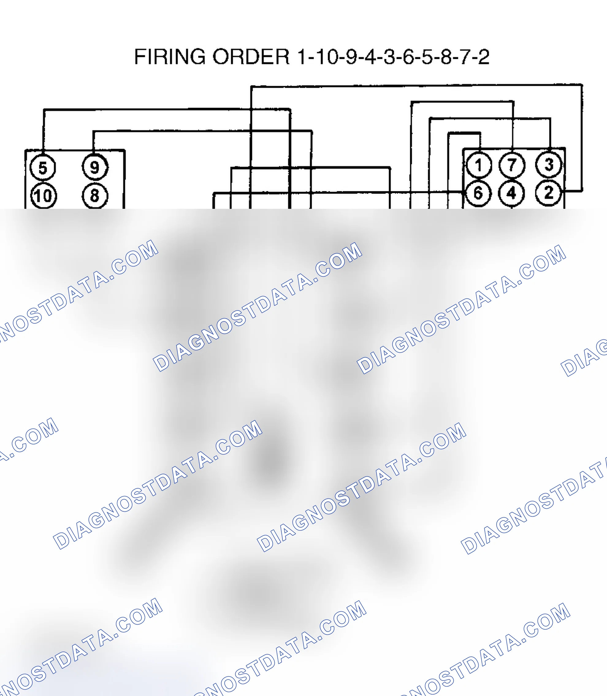 Scheme 4: Firing Order & Spark Plug Wire Routing (8.0L)