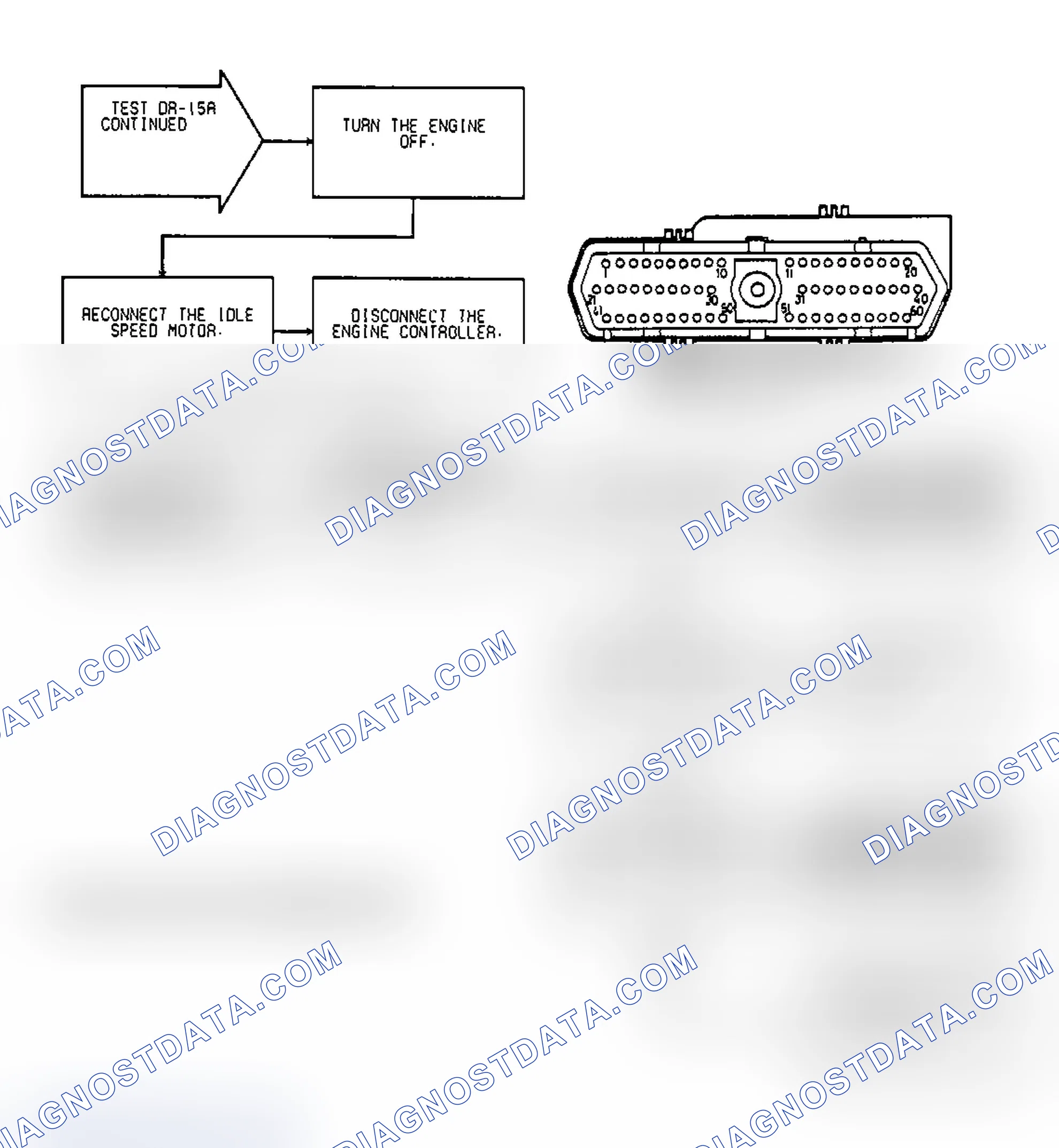 Scheme 105: Test DR-15A, Code 25: (3 of 4) AIS Motor Circuits
