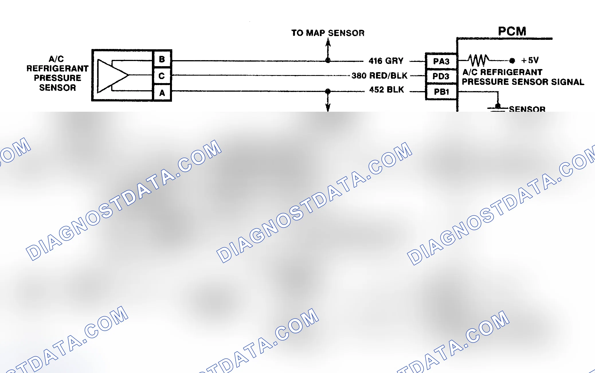 Scheme 44: Code 66 Schematic (2.3L) A/C Pressure Sensor