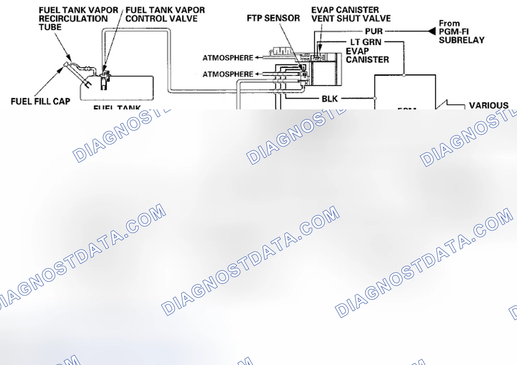 Scheme 1000: Evaporative Emission (EVAP) Control Diagram