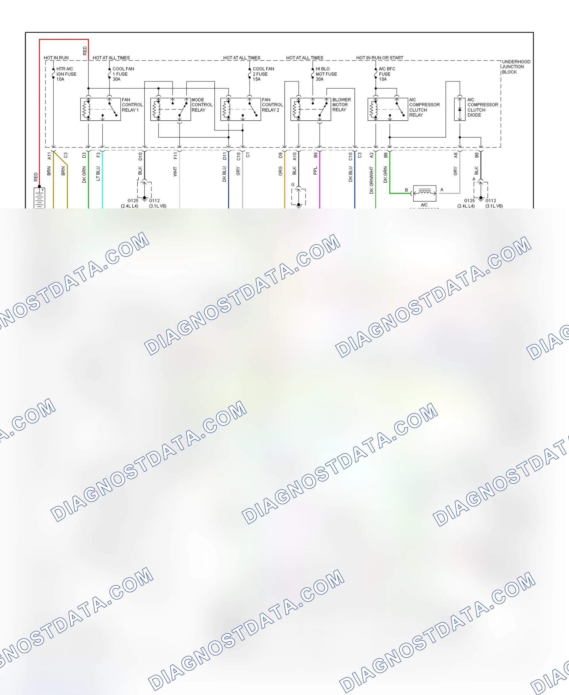 Scheme 30: Manual A/C-Heater System Wiring Diagram