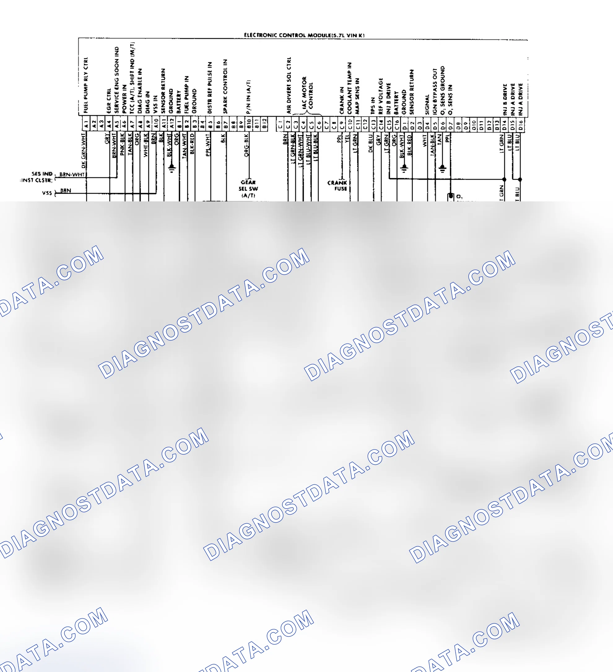 Scheme 164: "P" Series Vans (5.7L) Wiring Diagram