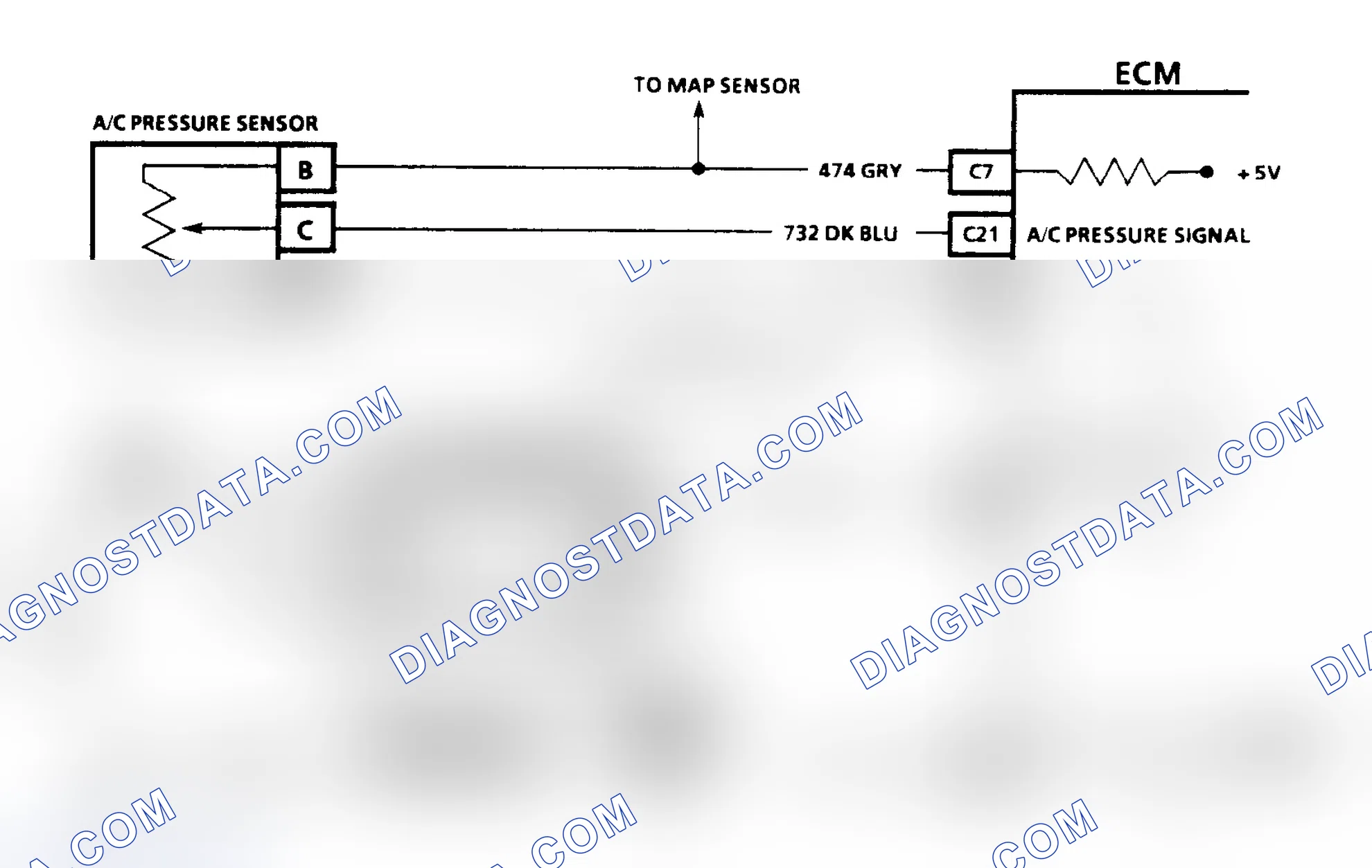 Scheme 234: Code 66, Schematic, W Body, A/C Pressure Sensor