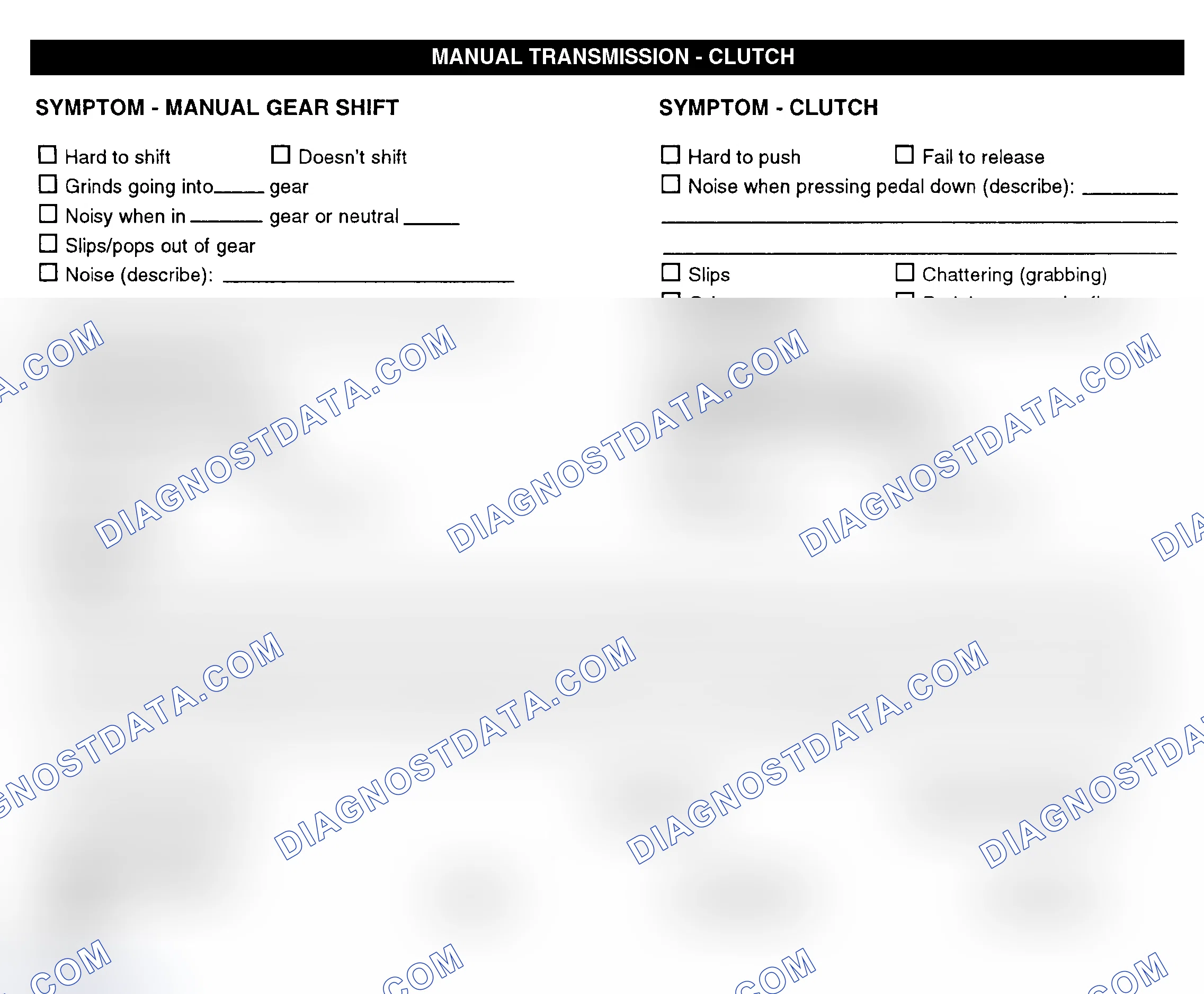 Scheme 10: Manual Transmission & Clutch