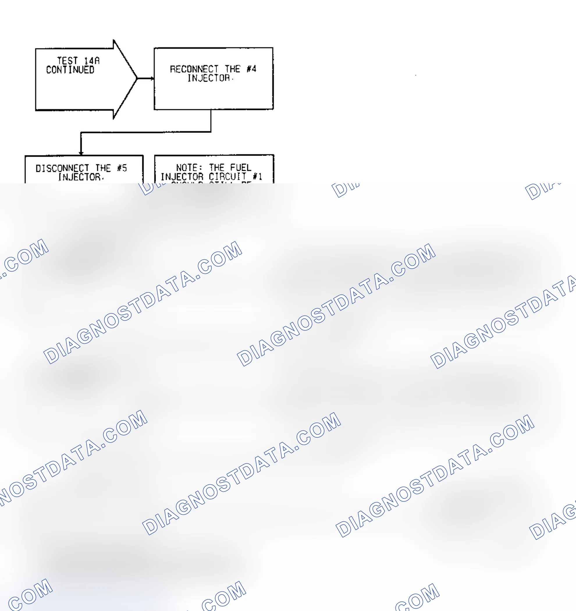 Scheme 614: Test DR-14A Code 26, (2 of 3) Injector No. 1 Peak Current Not Reached