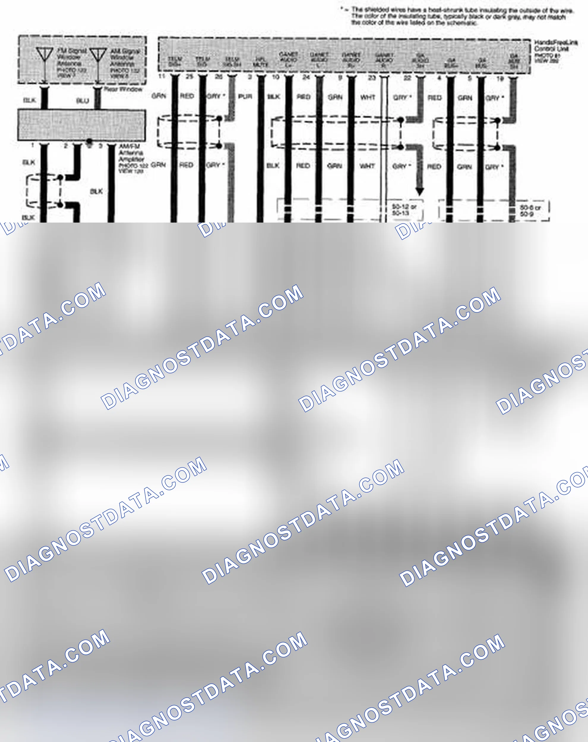Scheme 294: Audio System Circuit Diagram - Without Navigation (Page 150-1)