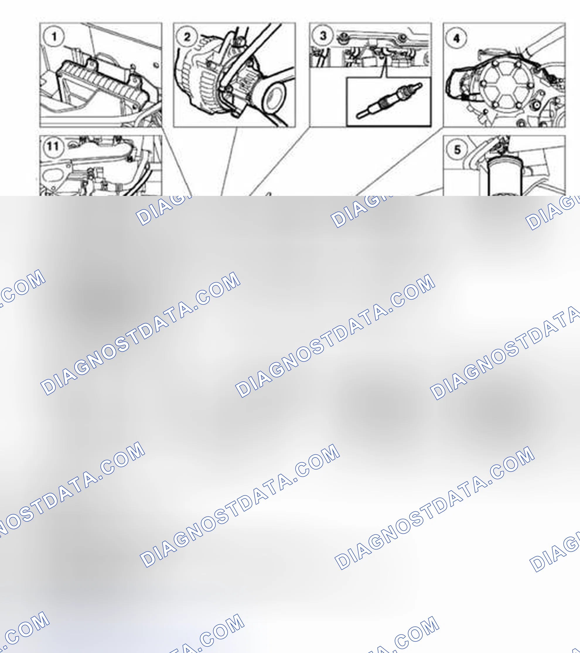 Scheme 2: Instrument component location - Engine compartment underneath vehicle